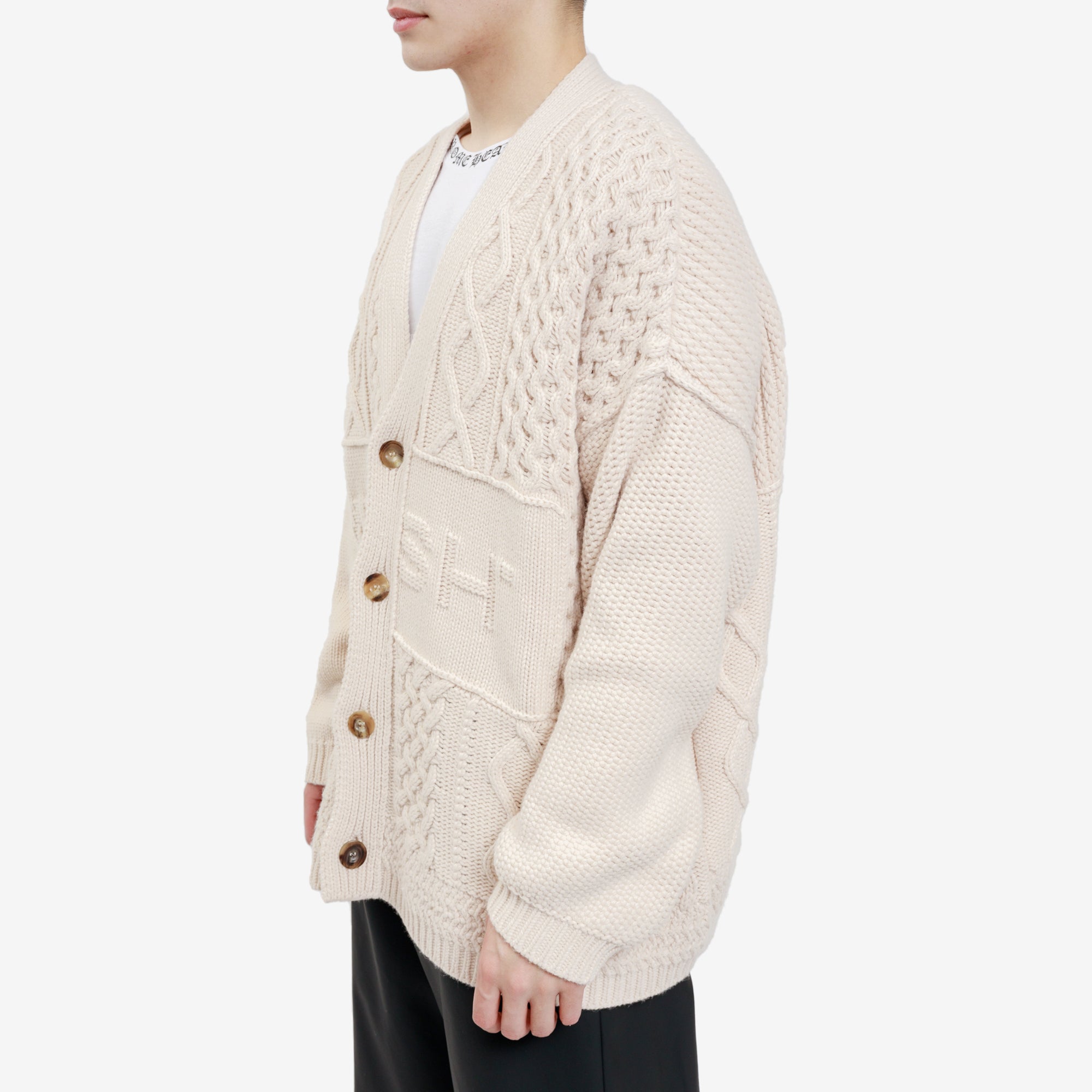 Ambush Patchwork Cardigan Birch - 3