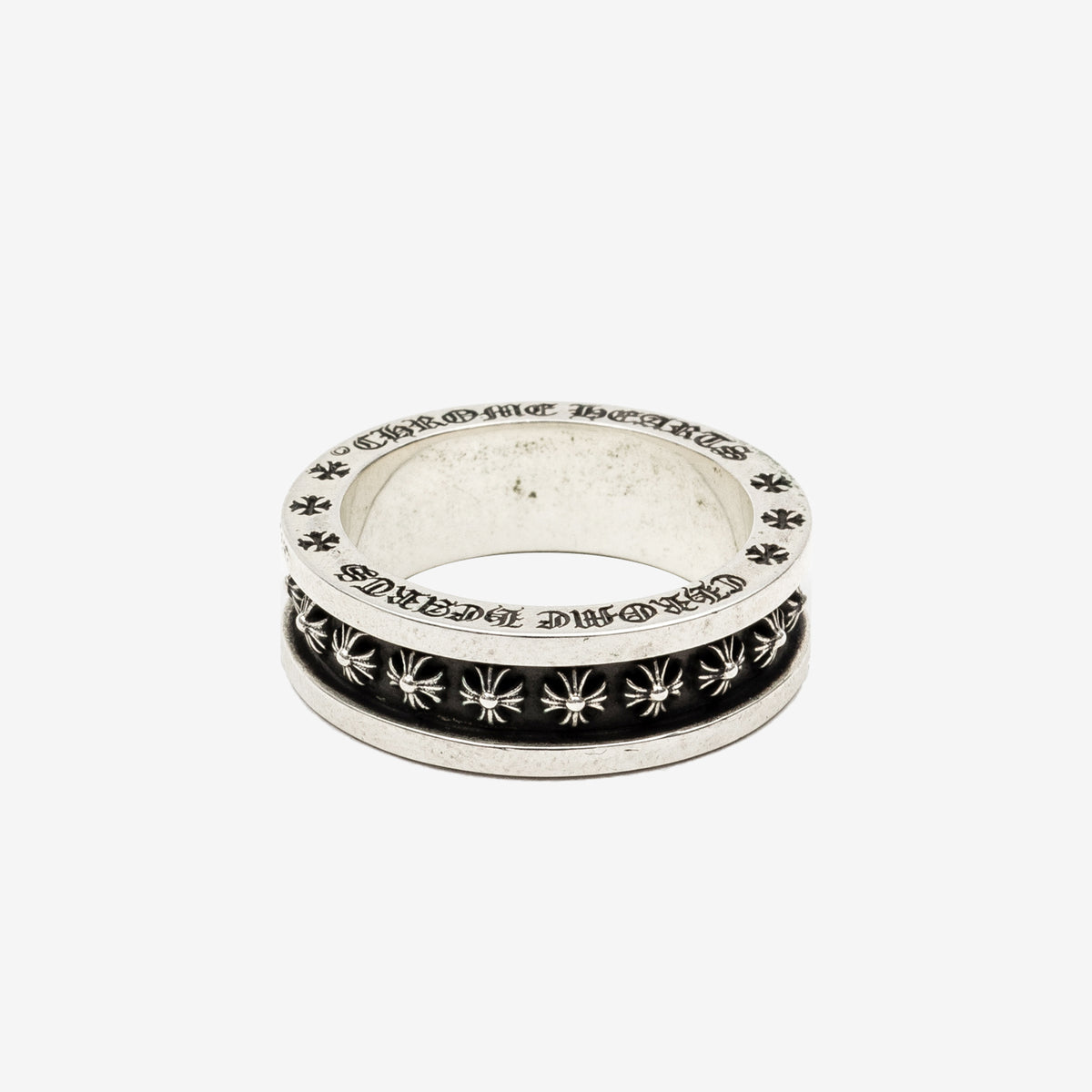 Chrome Hearts Mini CH Plus Sterling Silver Ring