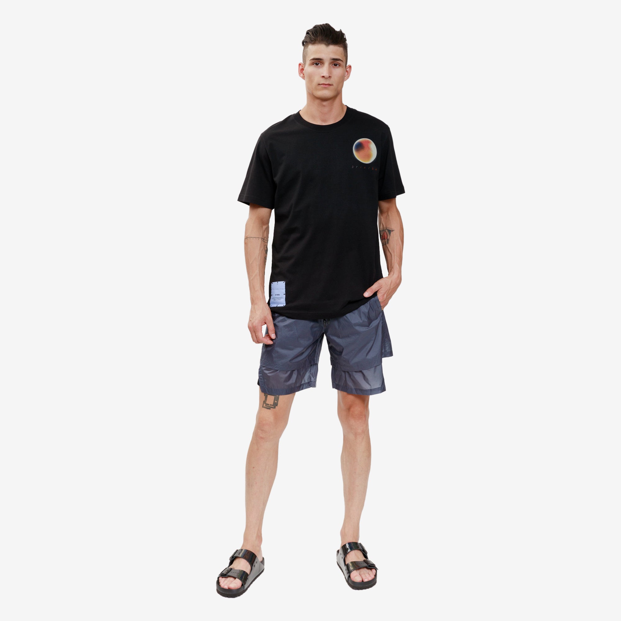 Alexander McQueen McQ Breathe Layered Shorts Downpour - 2