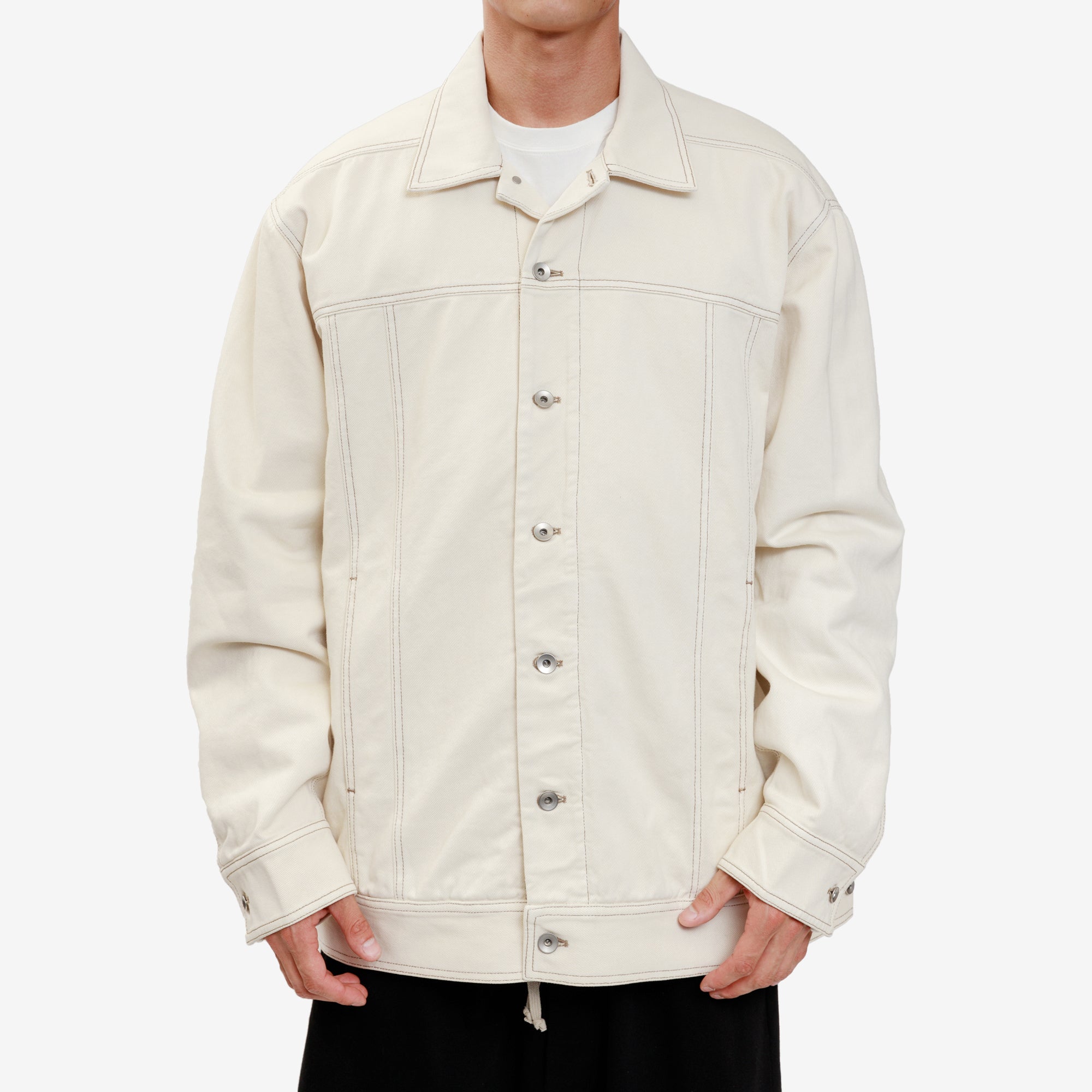 Rick Owens DRKSHDW Gethsemane Jumbo Worker Jacket Natural - 1