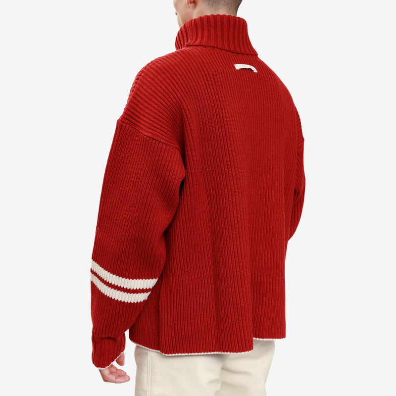Roll Neck Wool Cashmere Sweater
