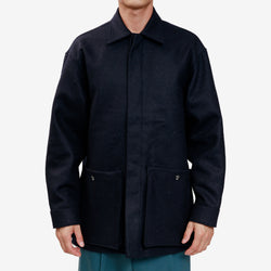 Patched Wool Overshirt