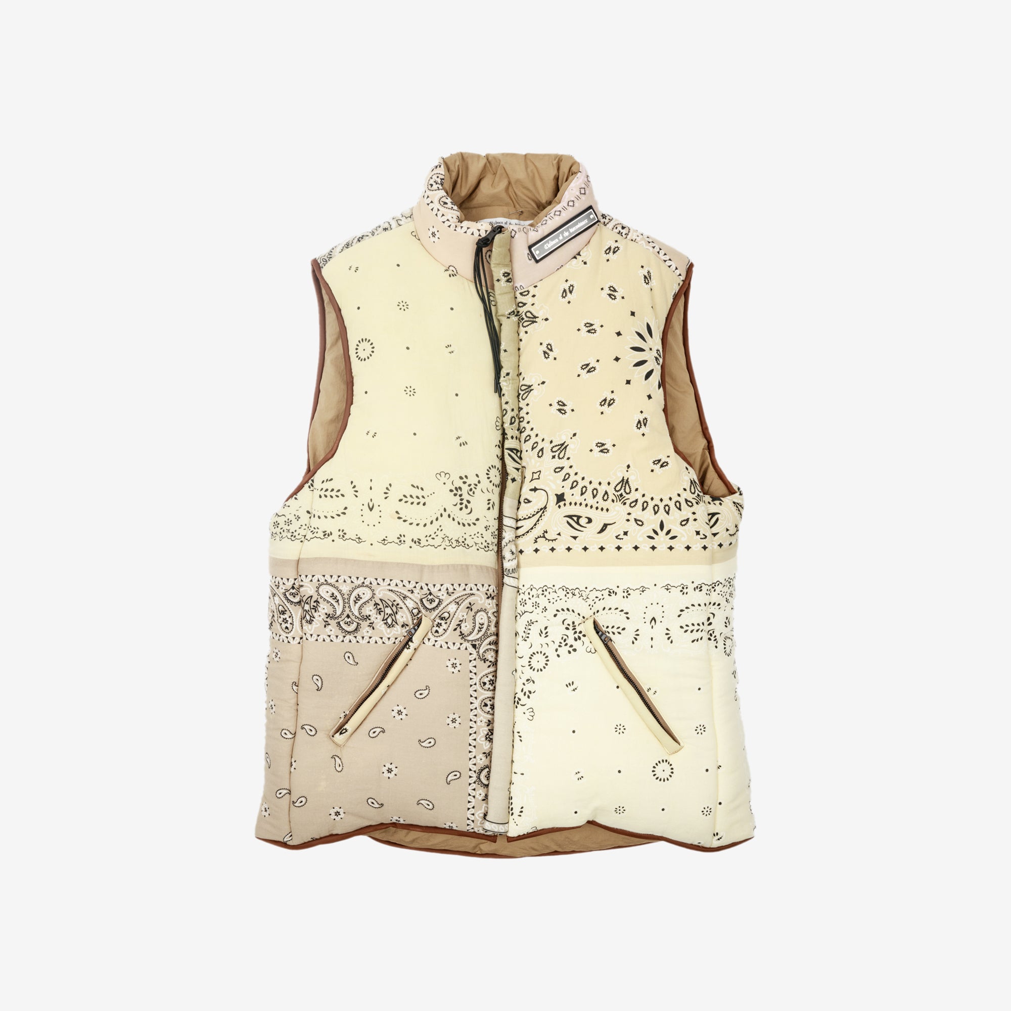 Children of the Discordance Bandana Patchwork Reverse Vest Beige - 5