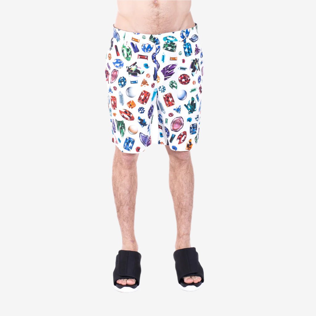 Moschino Diamond Jewel Shorts White - 1