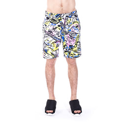 Moschino Multi Color Graffiti Shorts at Feuille Luxury - 1