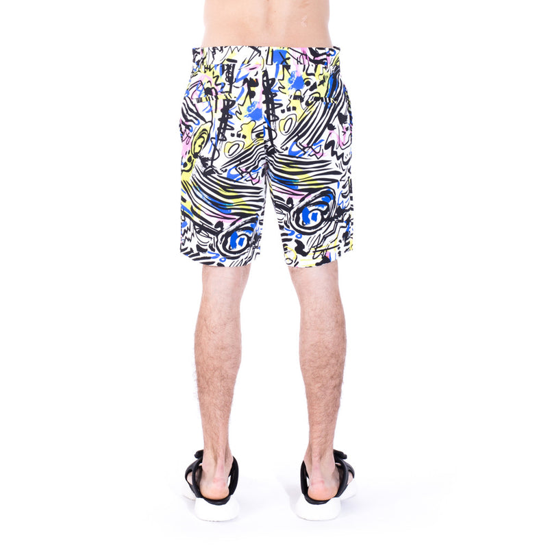Moschino Multi Color Graffiti Shorts at Feuille Luxury - 3