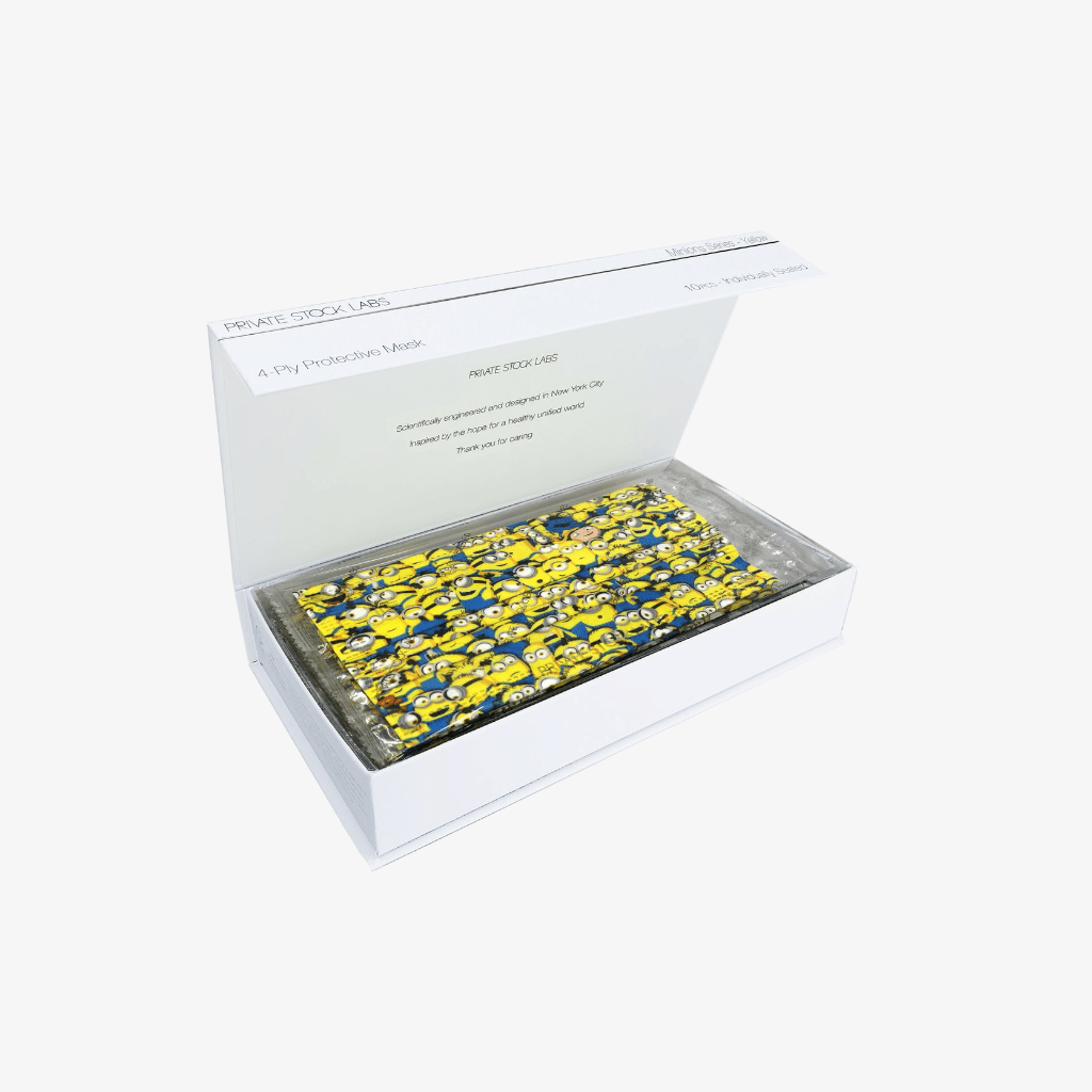 Private Stock Labs 4 - Ply Yellow Minions Protective Mask Yellow - 3