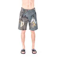 Palm Angels All Over Banana Leaf Shorts at Feuille Luxury - 1