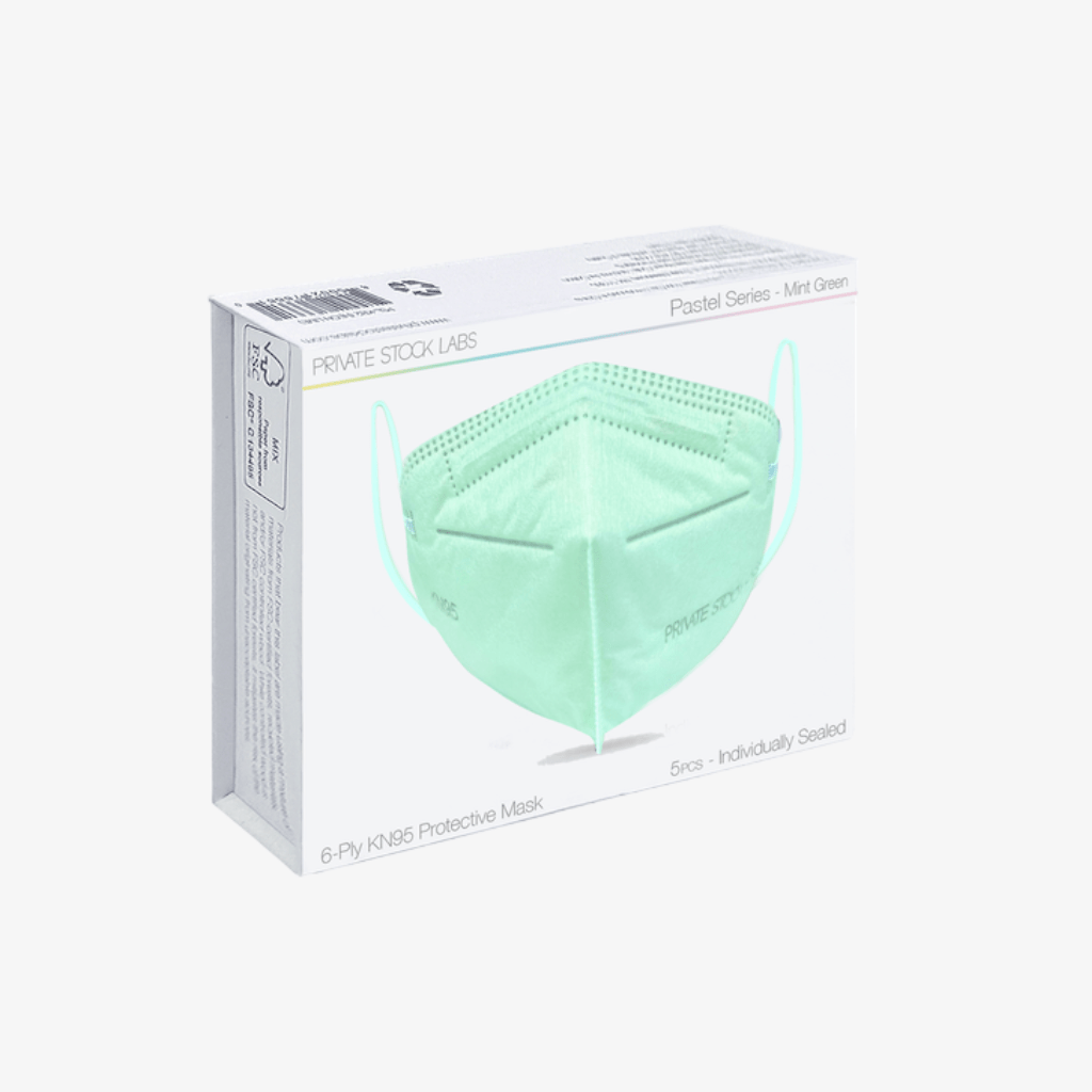 Private Stock Labs 6 - Ply KN95 Mint Green Protective Mask Mint Green - 1