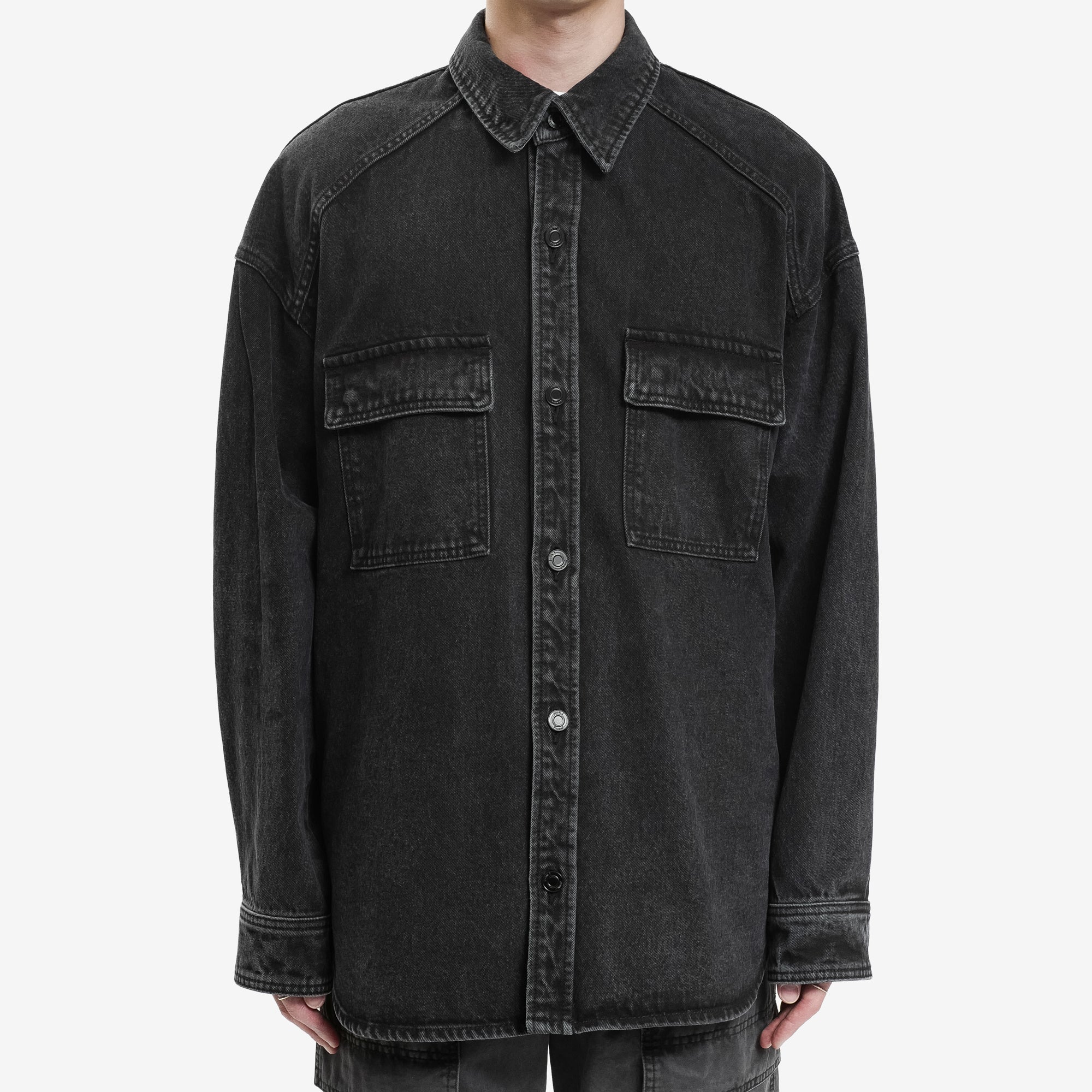 Juun.J Denim Shirt Black - 1
