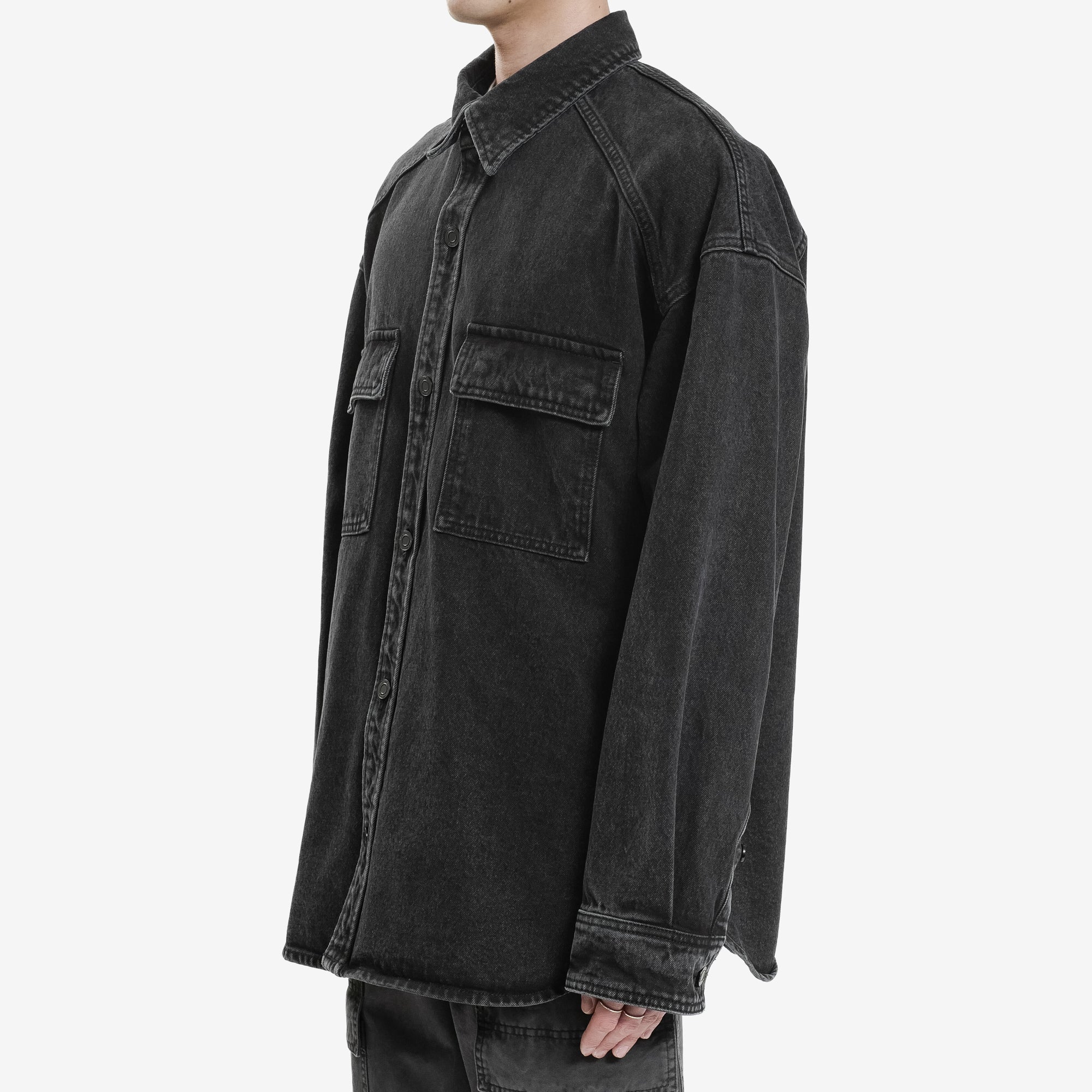 Juun.J Denim Shirt Black - 3