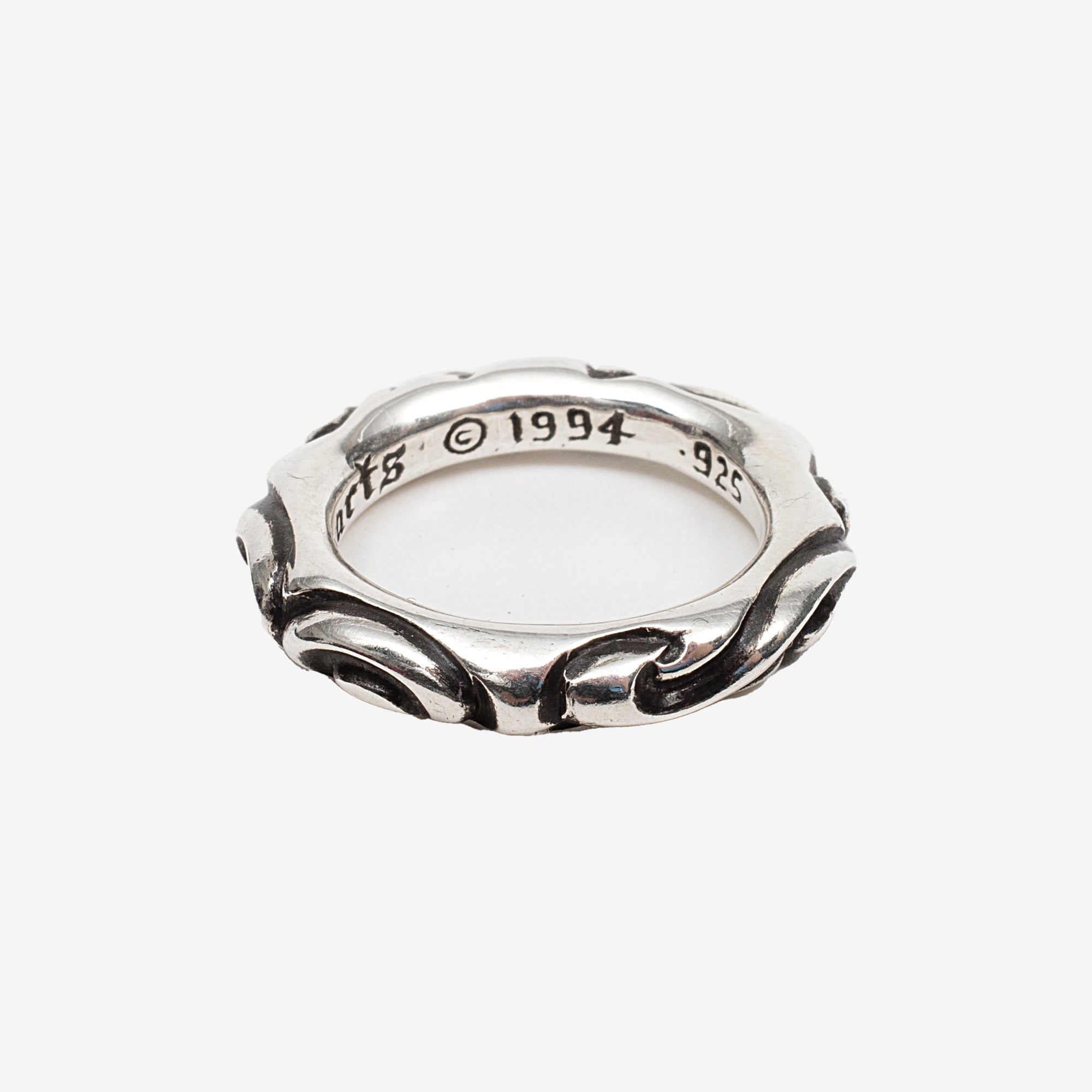Chrome Hearts Scroll Band Ring Silver - 1