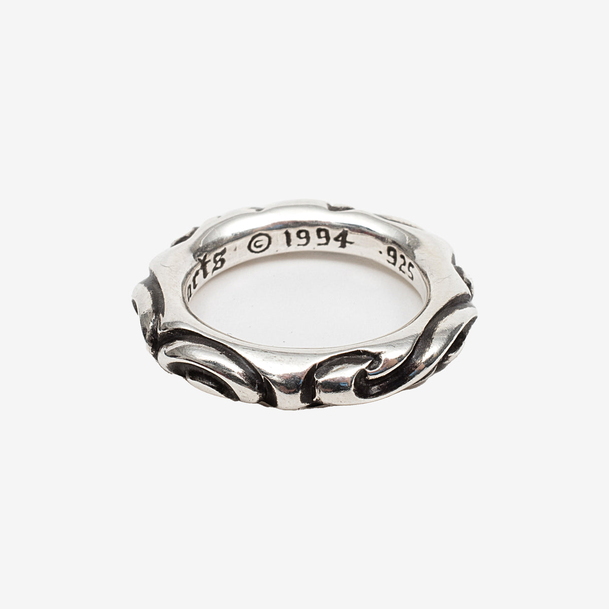 Chrome Hearts スクロールバンドリング（スターリングシルバー）