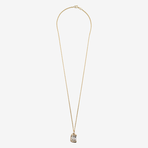 Clear Rose Gold Pendant Necklace