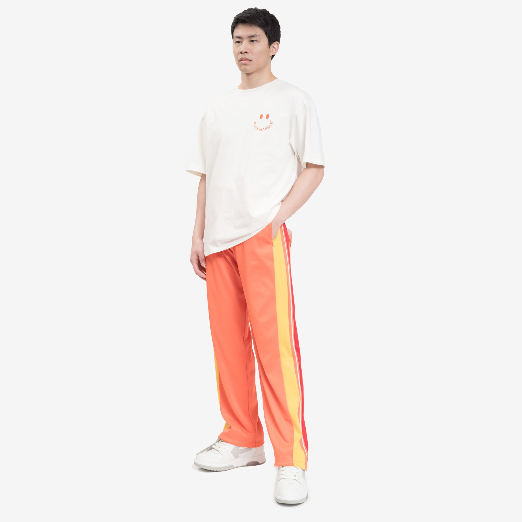 Bluemarble Wavy Yokes Track Pants Orange - 2
