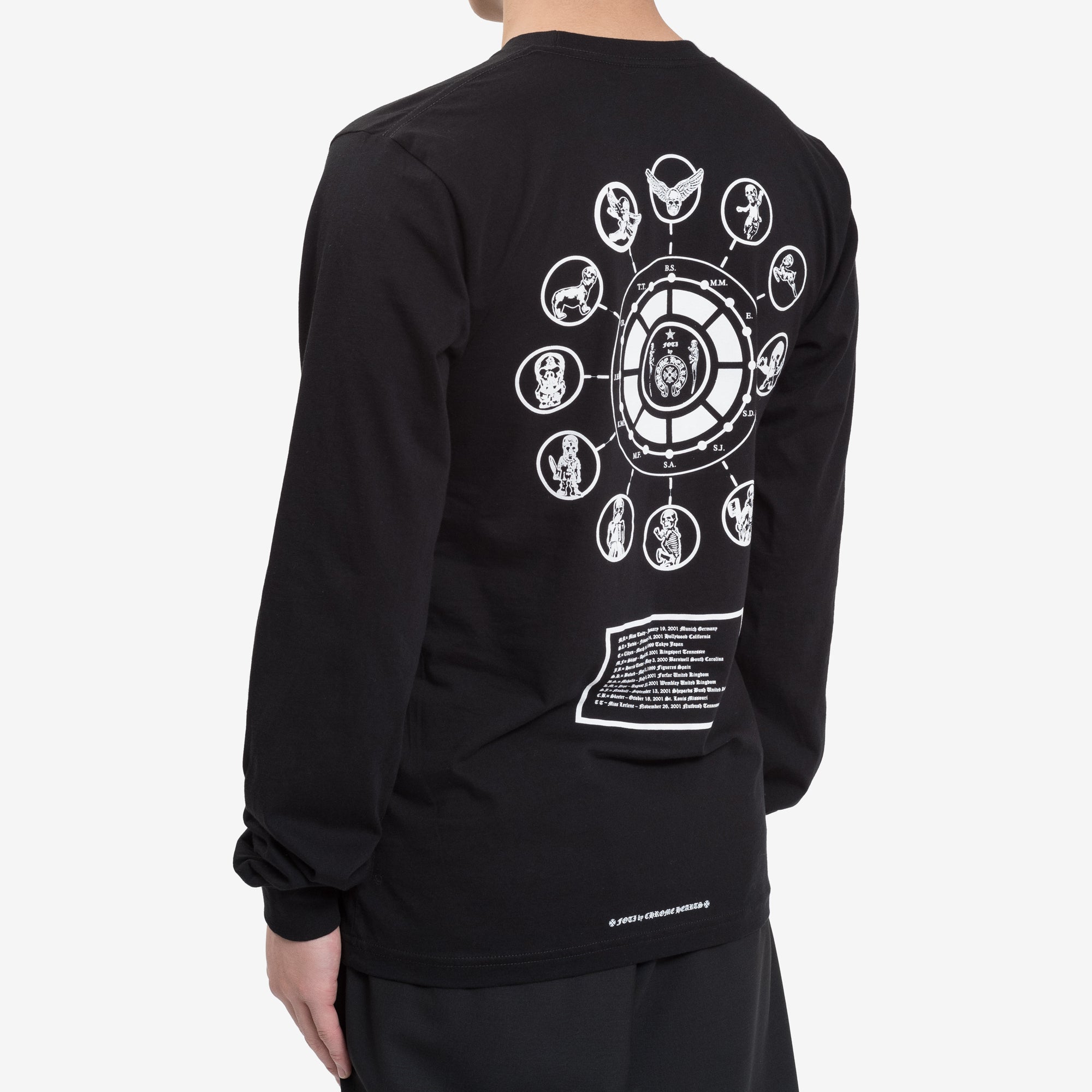 Chrome Hearts FOTI Logos Long Sleeve T-Shirt Black - 4