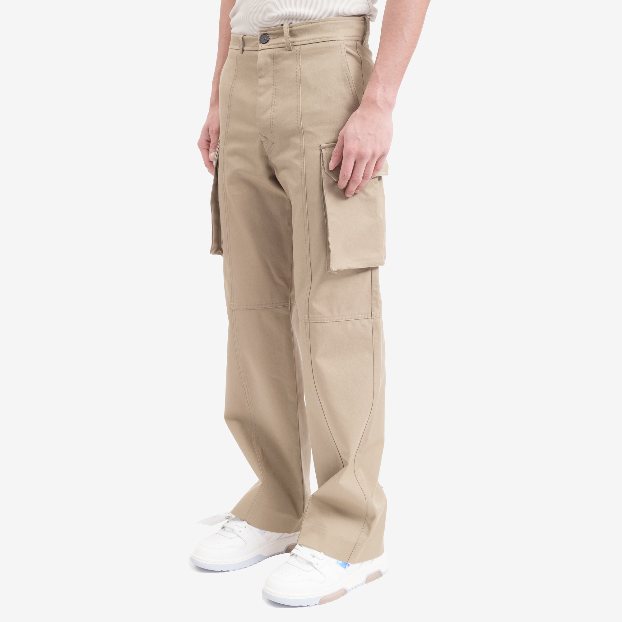 Uniforme Stitch Detail Flap Pocket Trousers Legno - 3