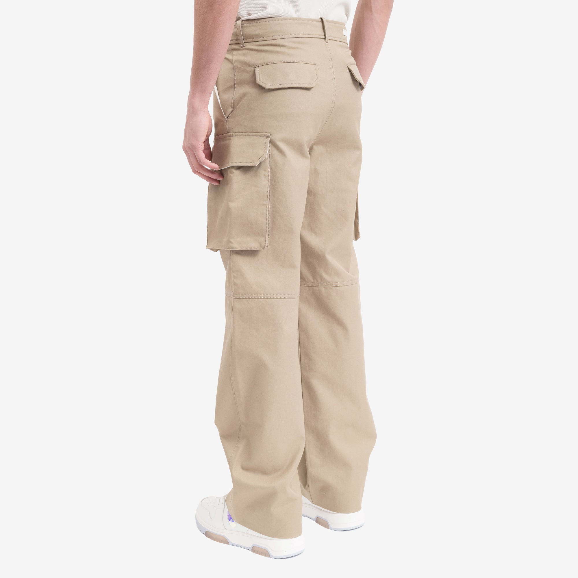 Uniforme Stitch Detail Flap Pocket Trousers Legno - 4