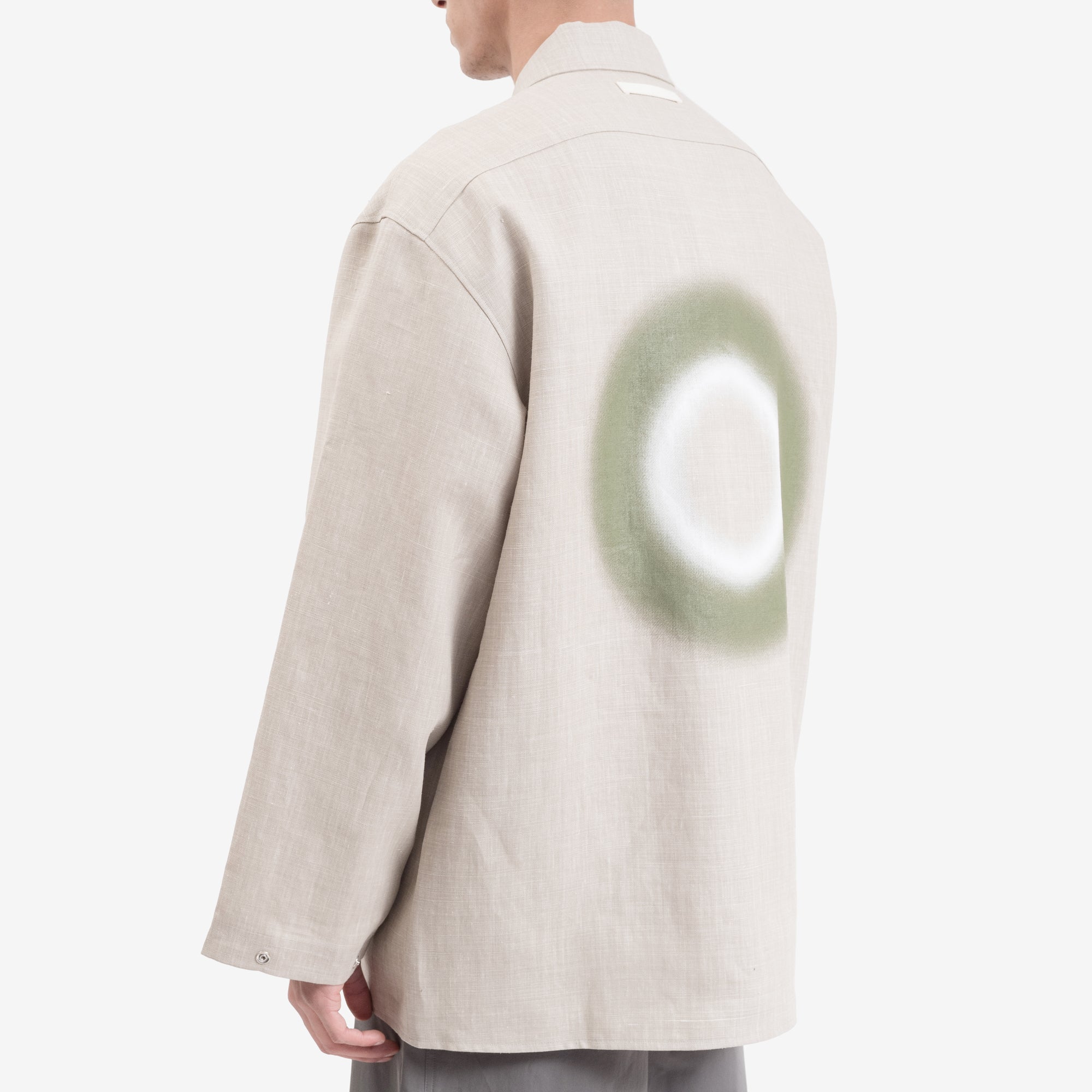 Uniforme Snap Fastening Graphic Overshirt Natural - 4