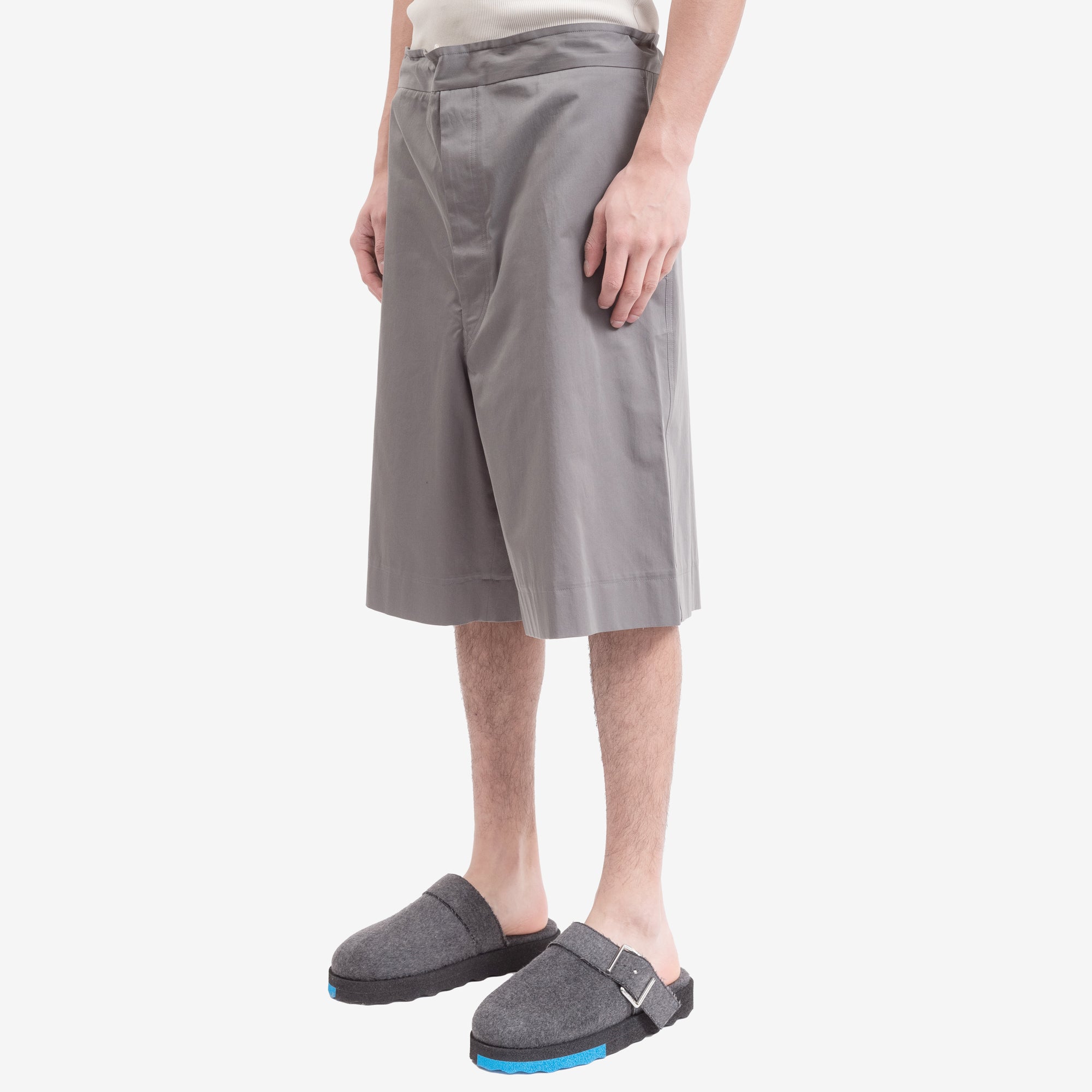 Uniforme Drawstring Wide Shorts Storm Grey - 3