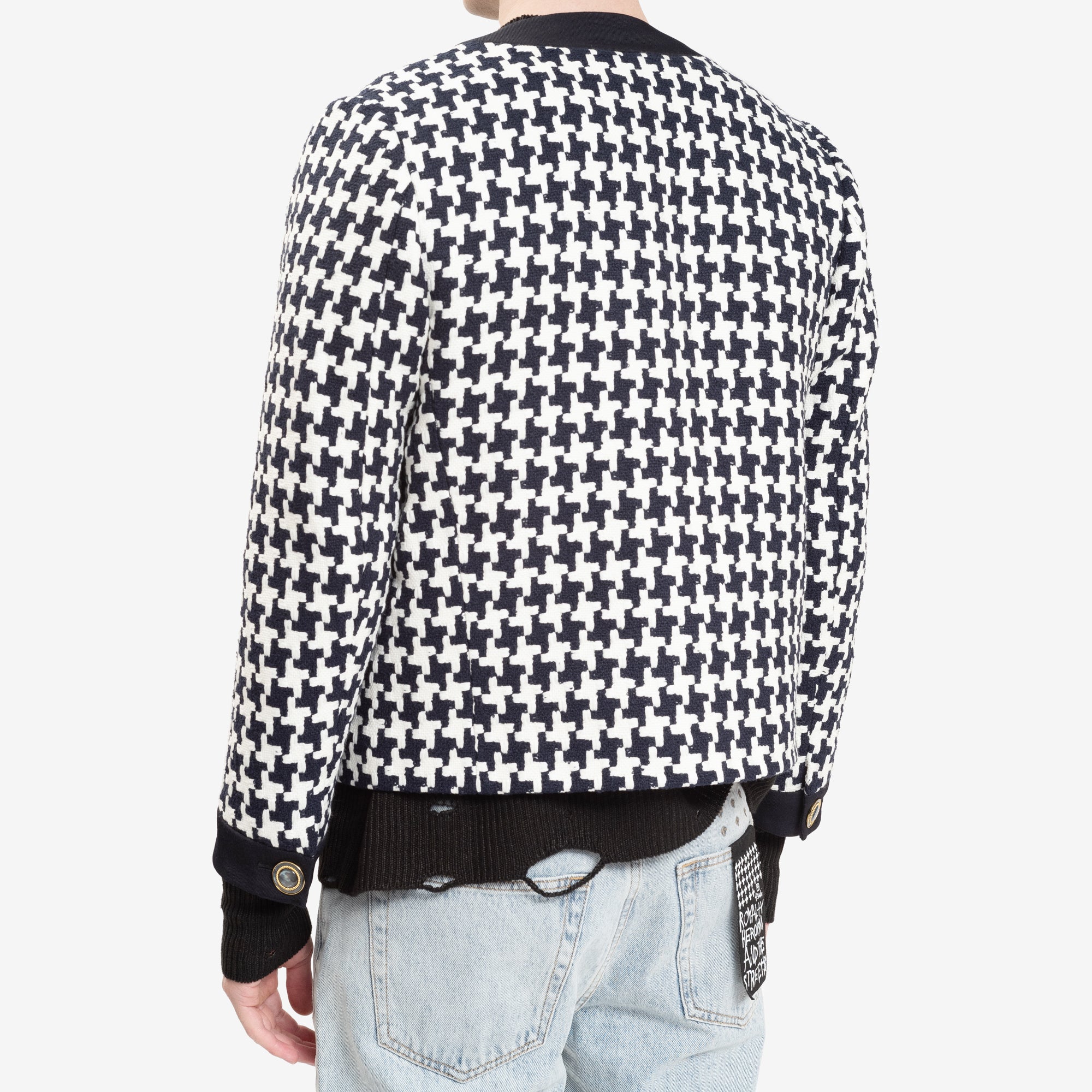 COOL T.M Tweed Fitted Jacket Navy - 4