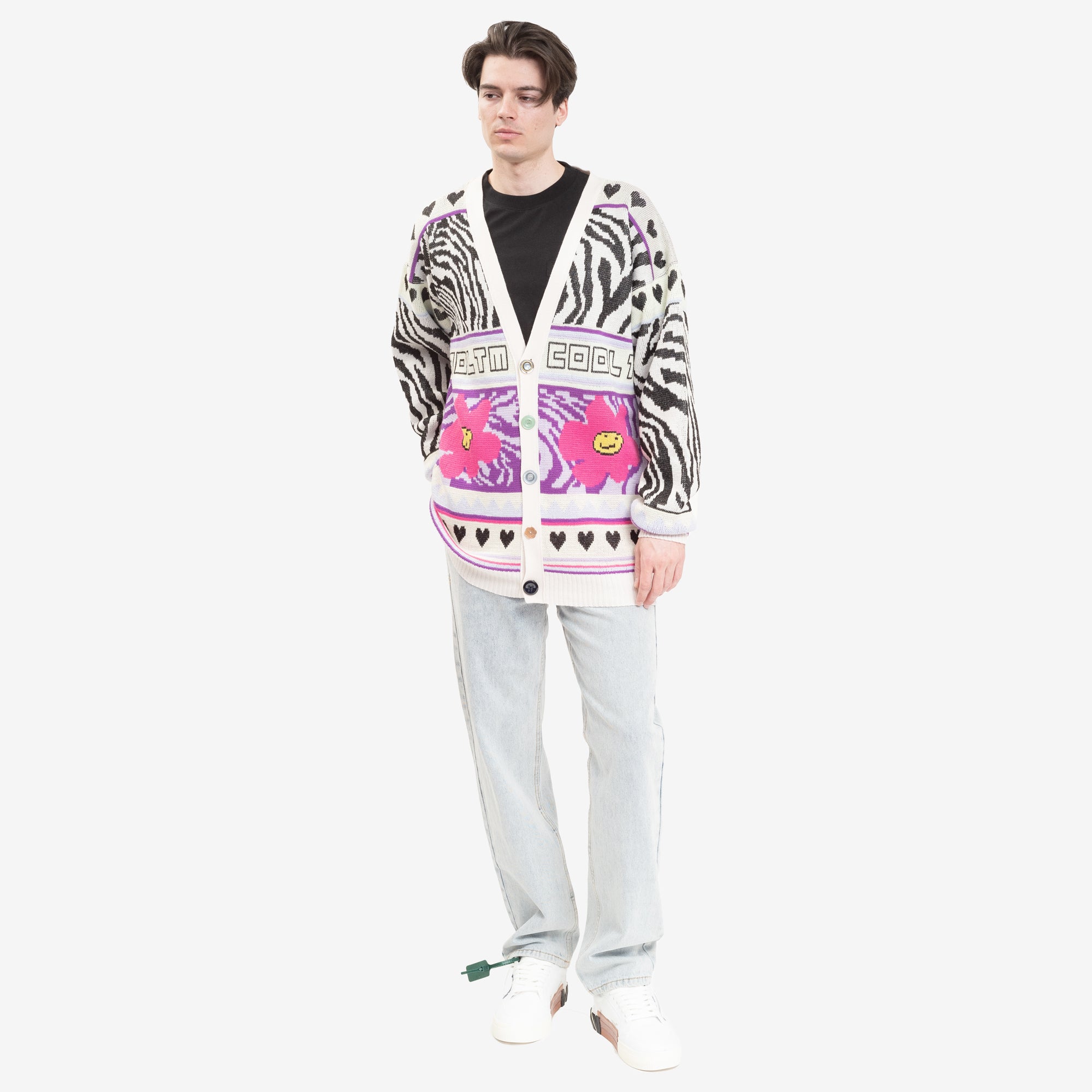 COOL T.M Jacquard Cardigan Multi - 2