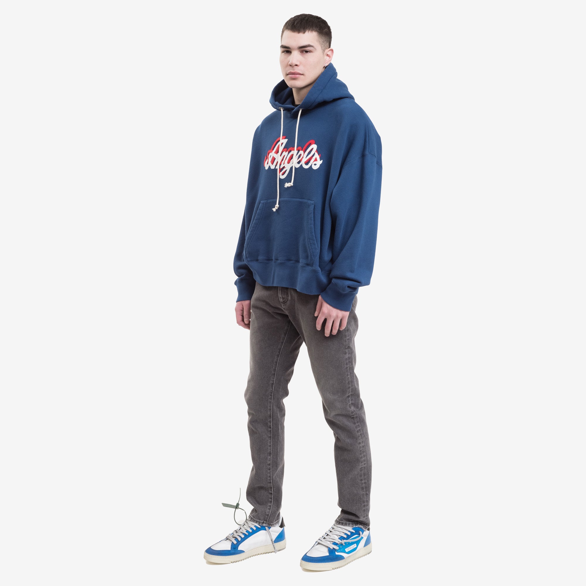 Palm Angels Angels Hoody Navy - 2