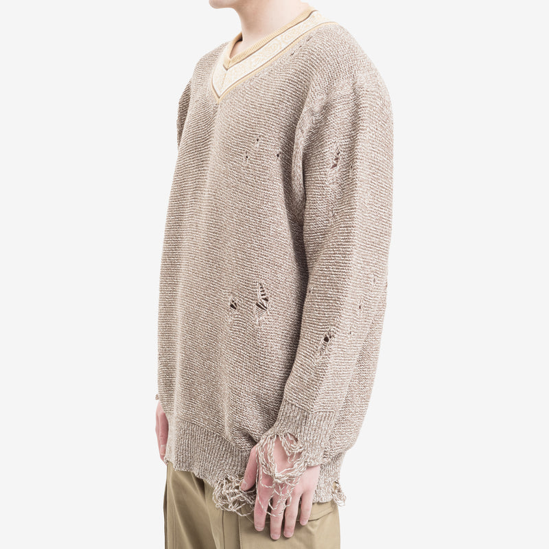 5G Distressed Knit Sweater