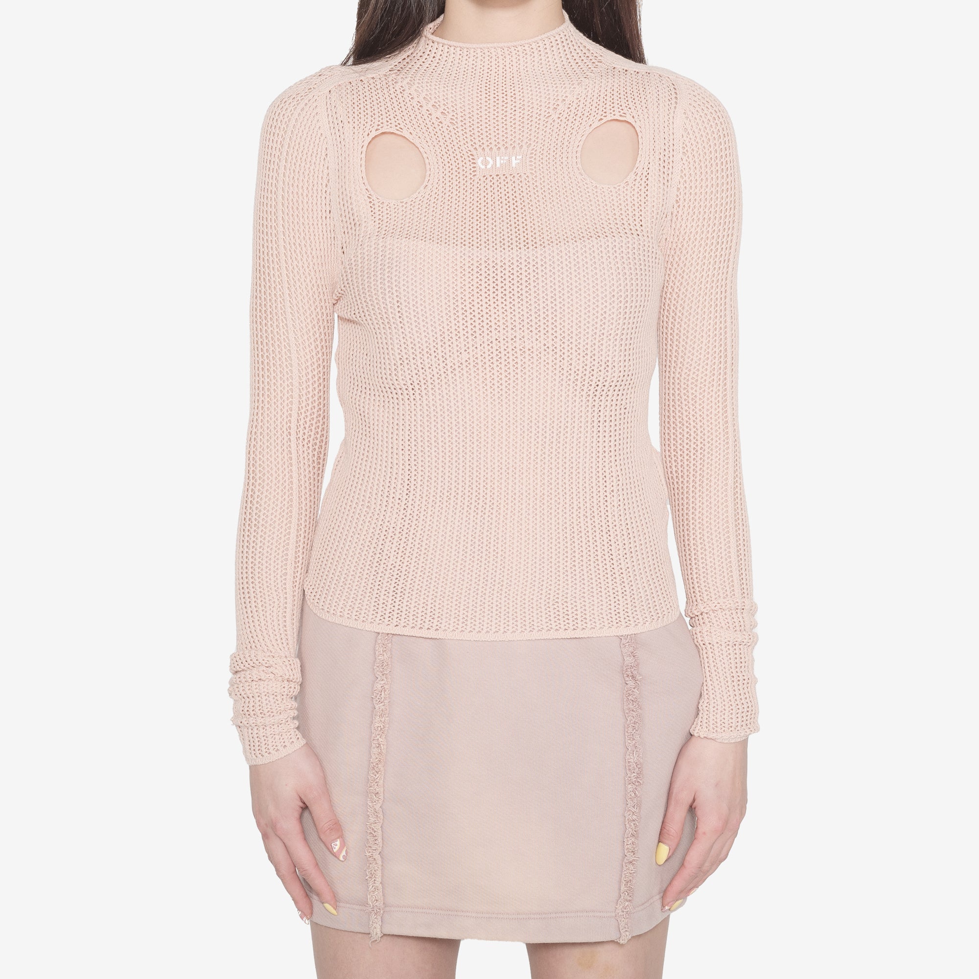 Off - White Womens Holy LS Top NUDE - 1