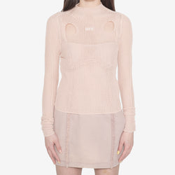 LS модельки голые $ Off-White c/o Virgil Abloh Womens HOLY LS TOP NUDE NO COLOR