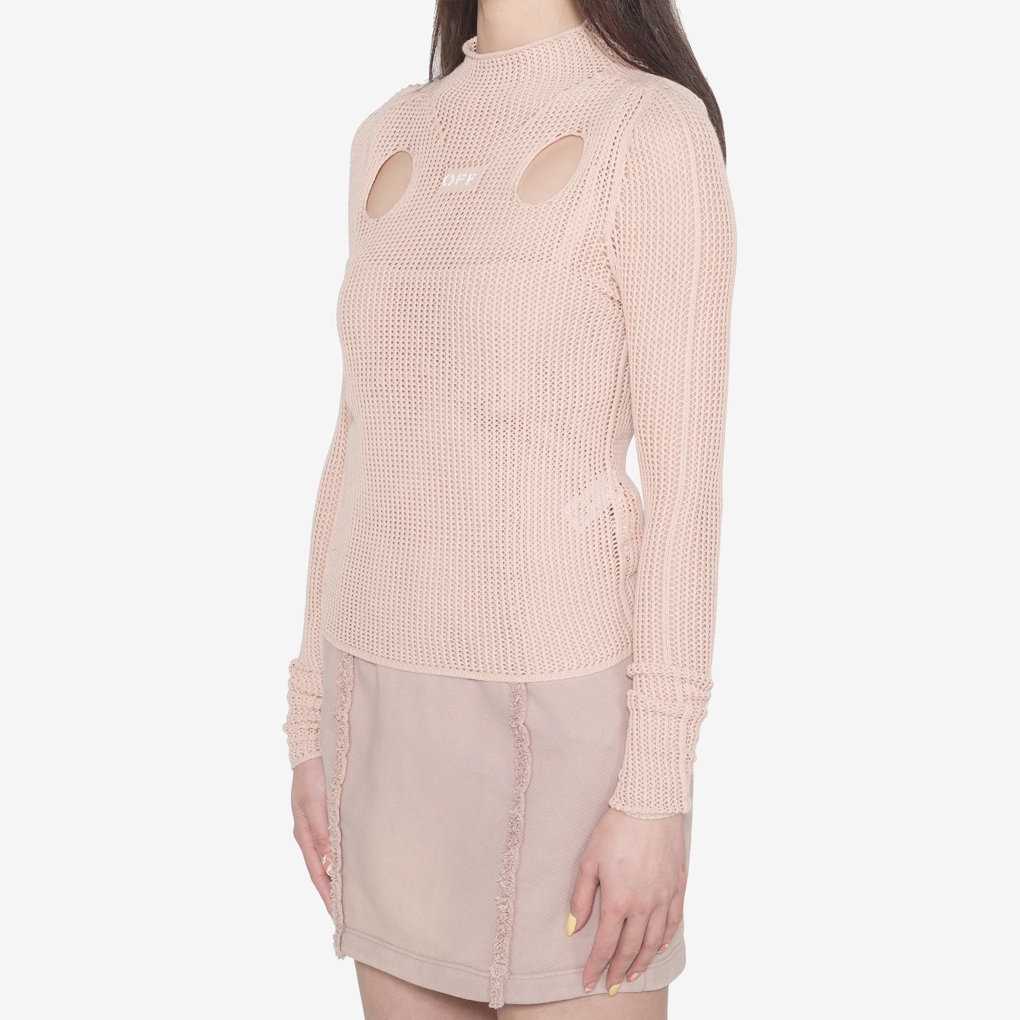 Off - White Womens Holy LS Top NUDE - 3