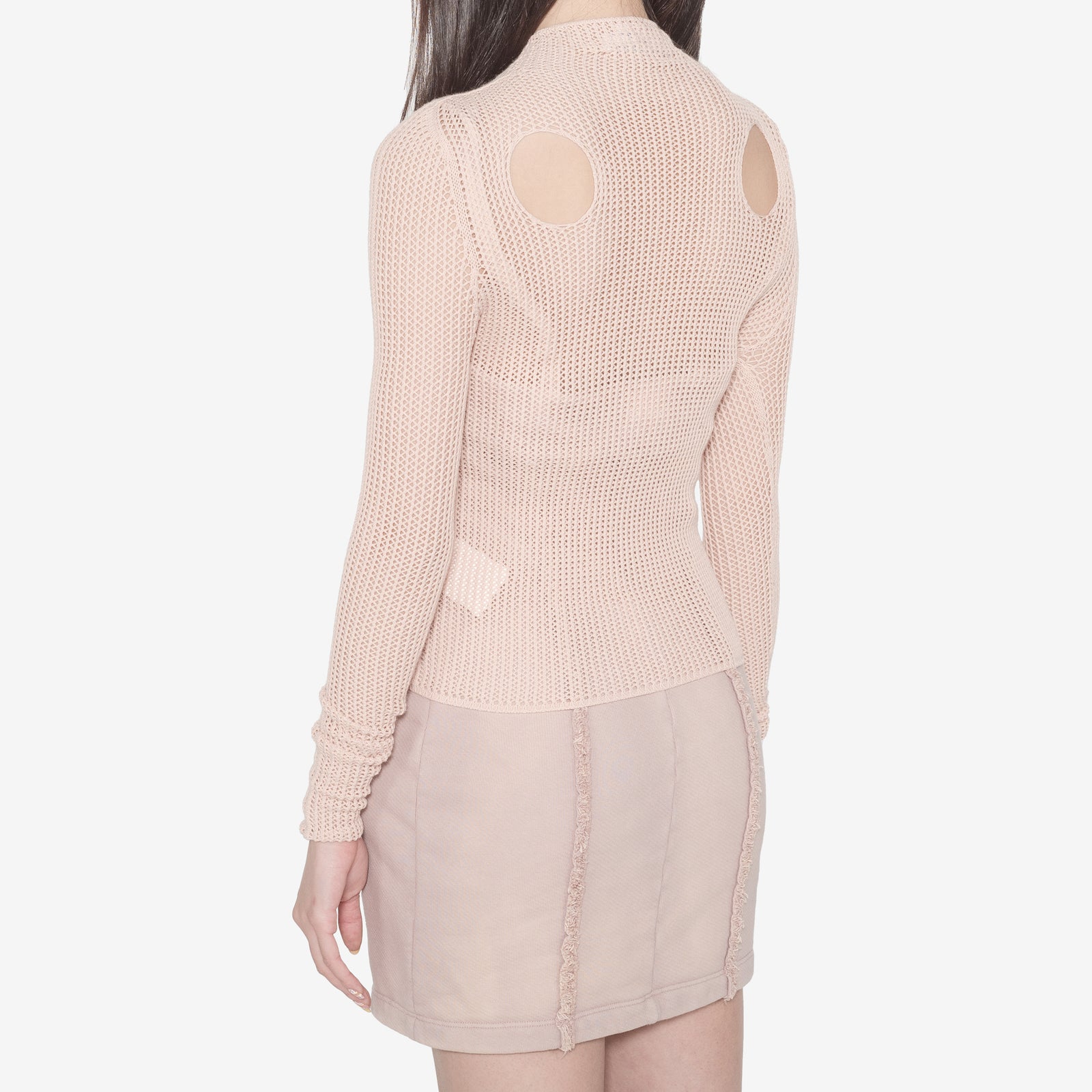 lsmodel nude Off-White Womens Holy LS Top in Nude