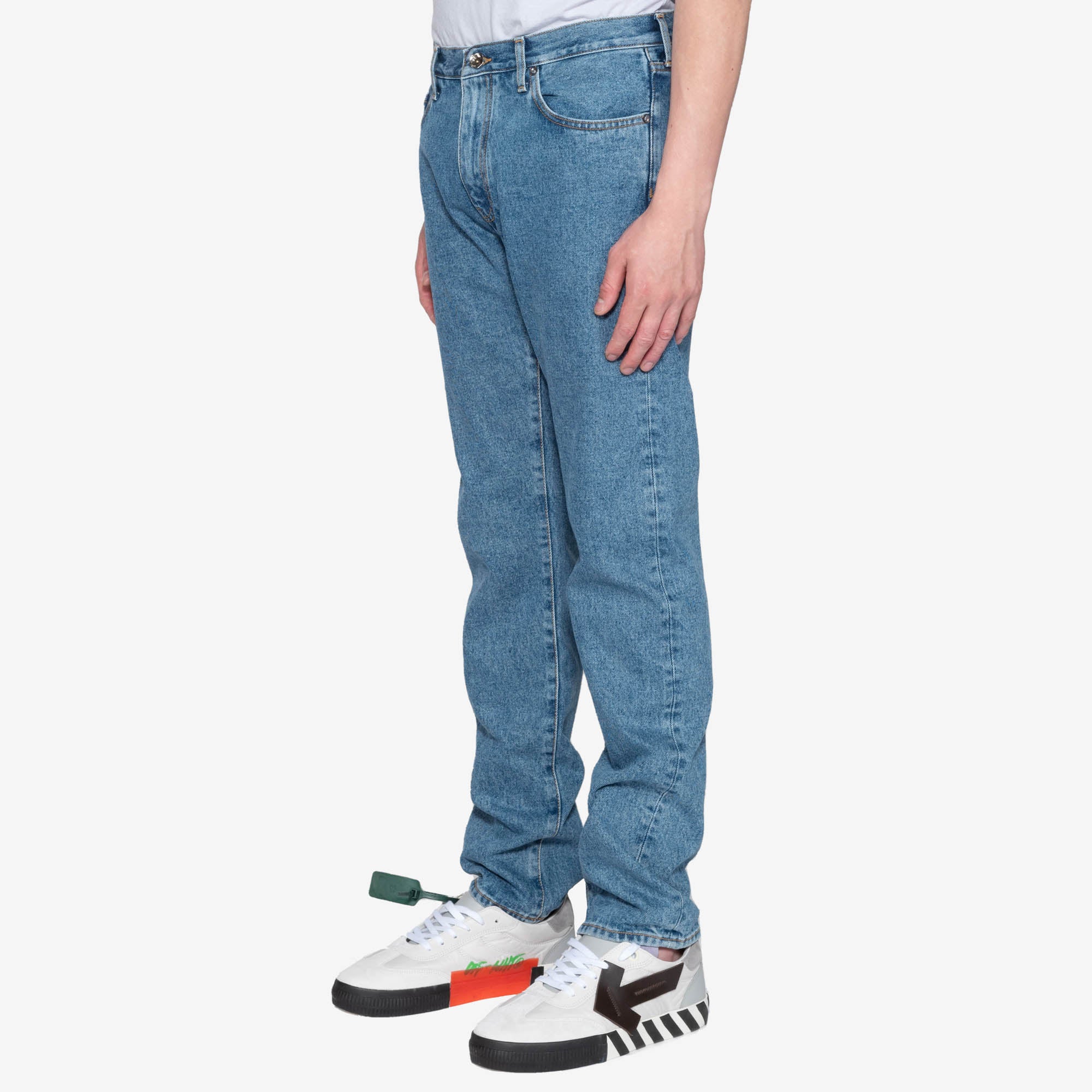 Off - White DIAG PKT SLIM JEANS MEDIUM BLUE - 3