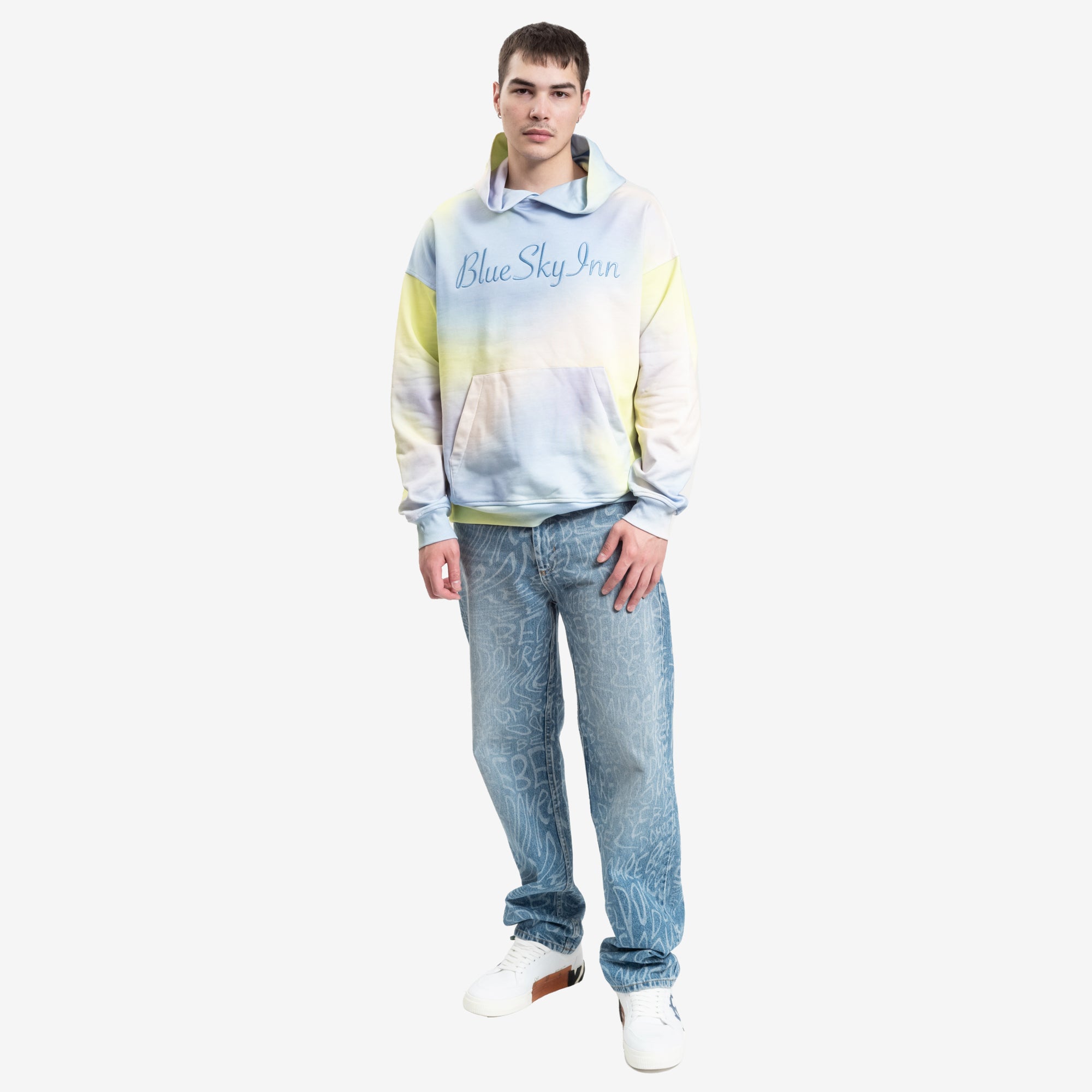 Blue Sky Inn Tie Dye Hoody Blue - 2