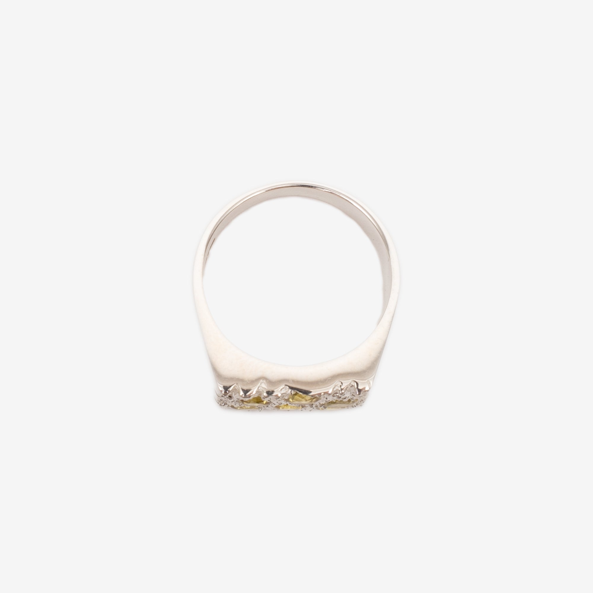 Bleue Burnham Rose Garden Signet Yellow Ring Silver - 3