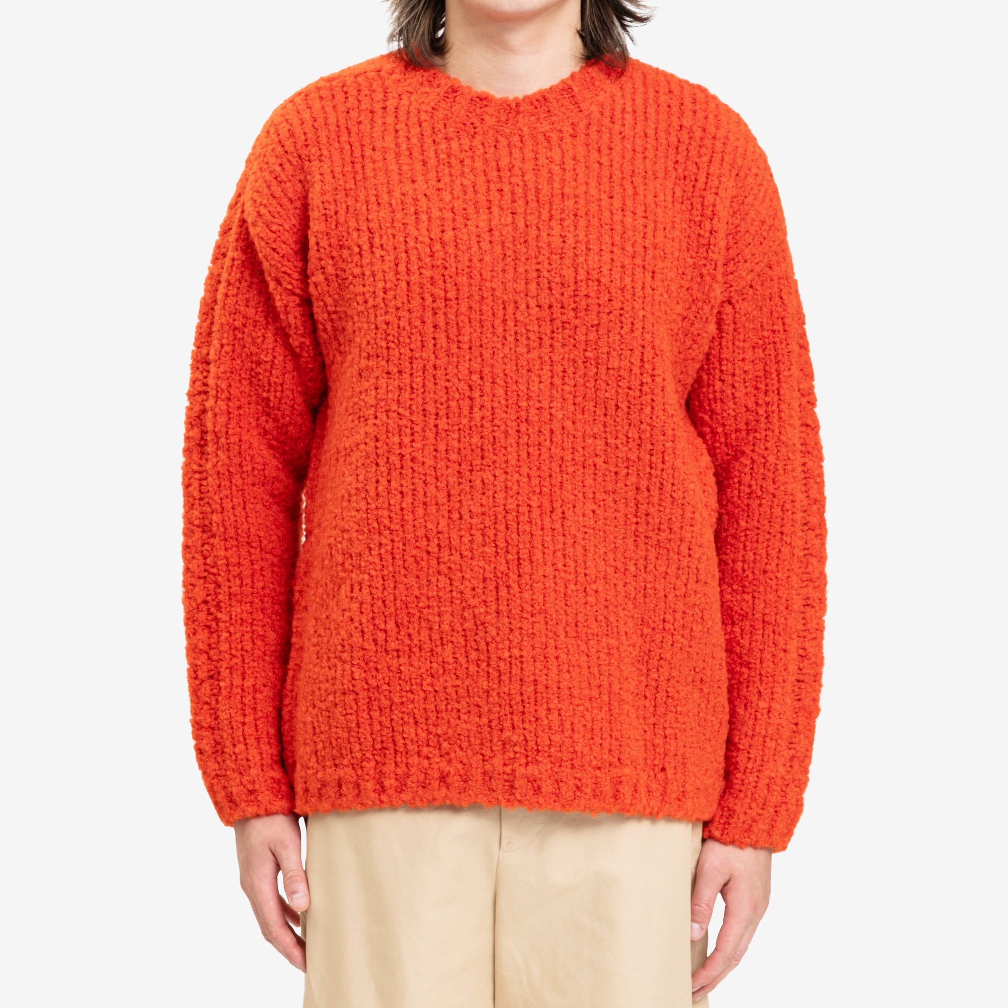 Off - White Funky Chunky Knit Sweater Orange - 1