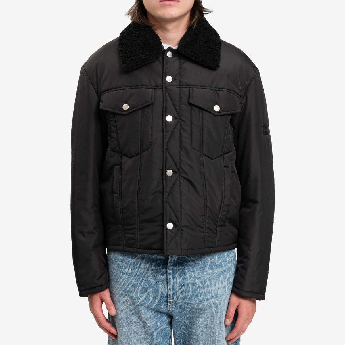 AMBUSH Mens Padded Button Jacket in Black