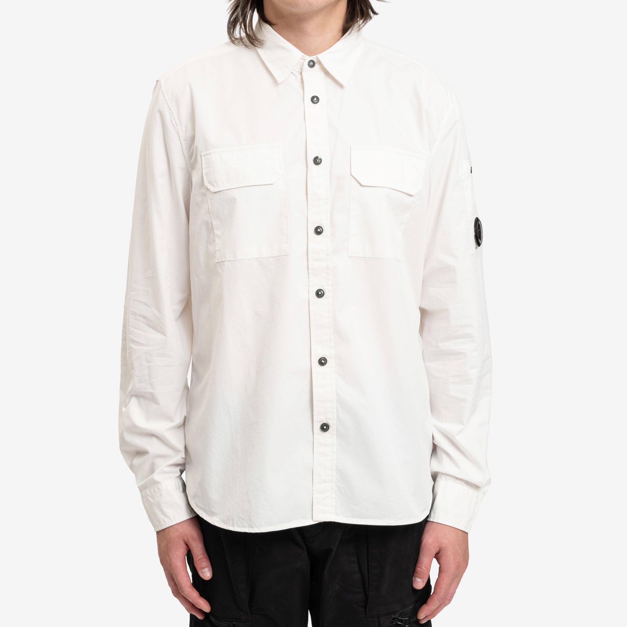 C.P. Company Gabardine LS Shirt Gauze White - 1