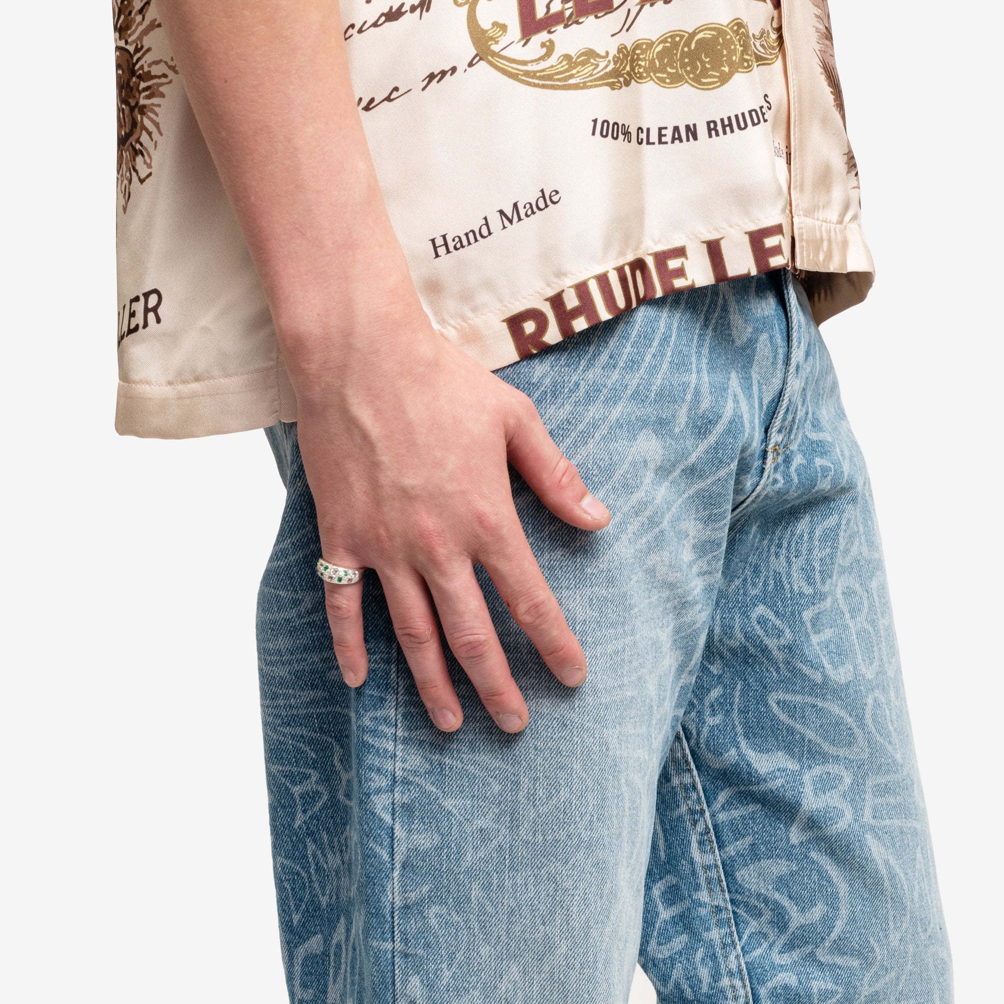 Bleue Burnham Mini Riviera Green/Clear Ring Silver - 2