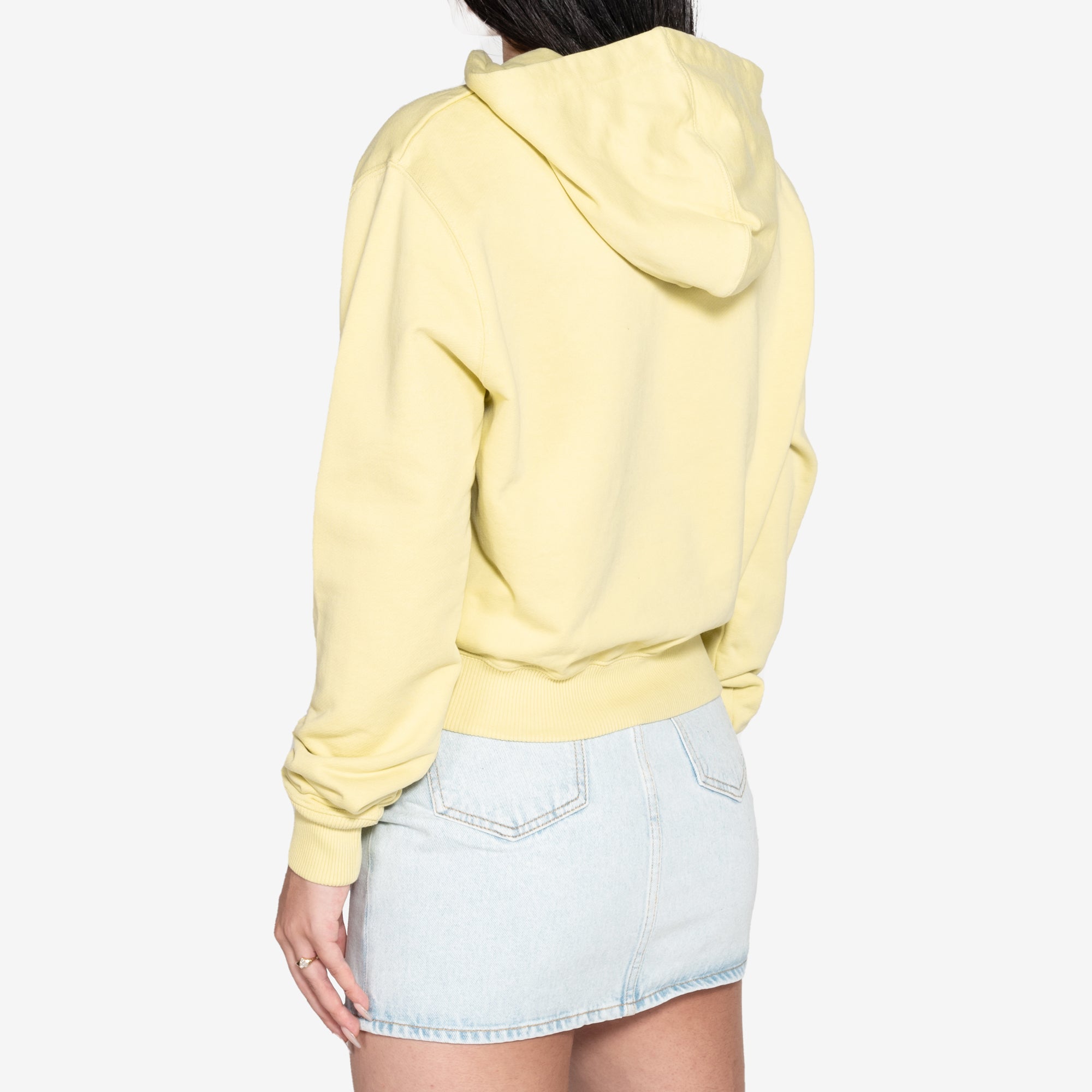 Off - White Womens OFF STAMP CROPPED HOODIE LIGHT GREEN - 4