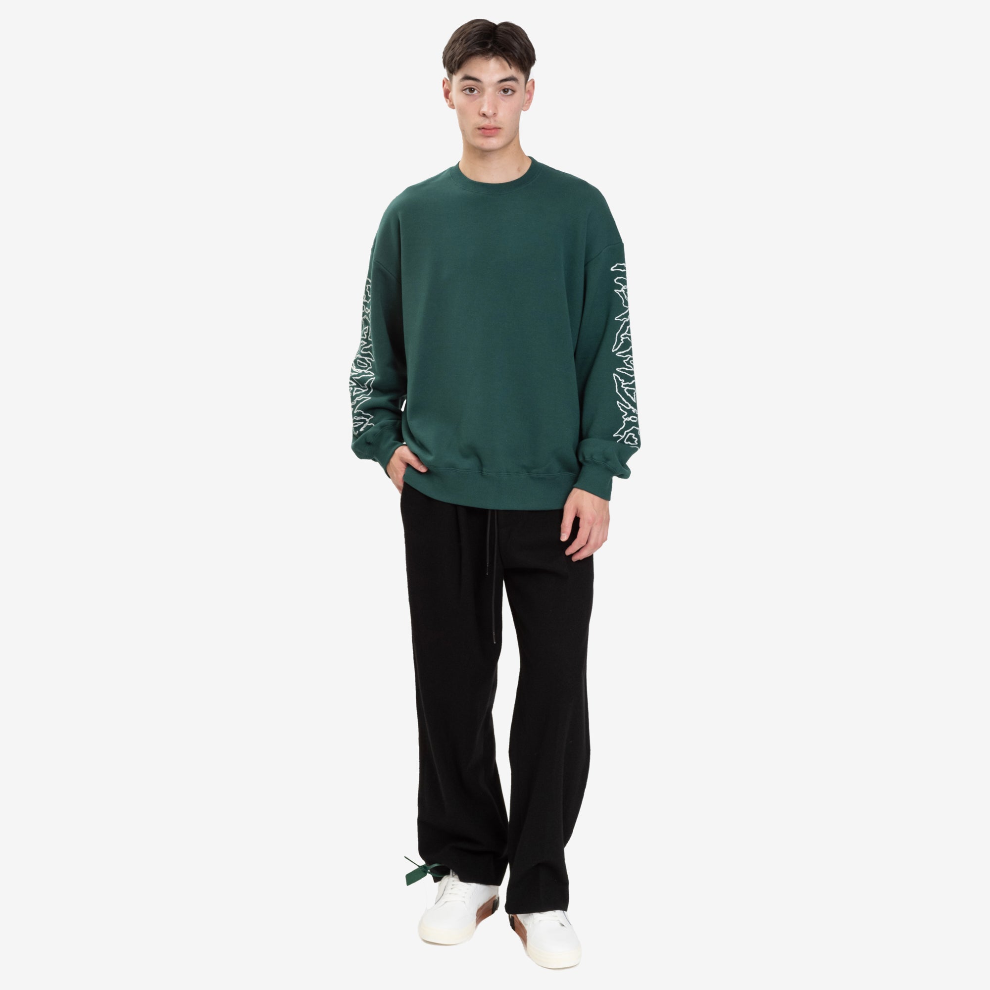 Phenomenon Metal Logo Sweatshirt Dark Green - 2