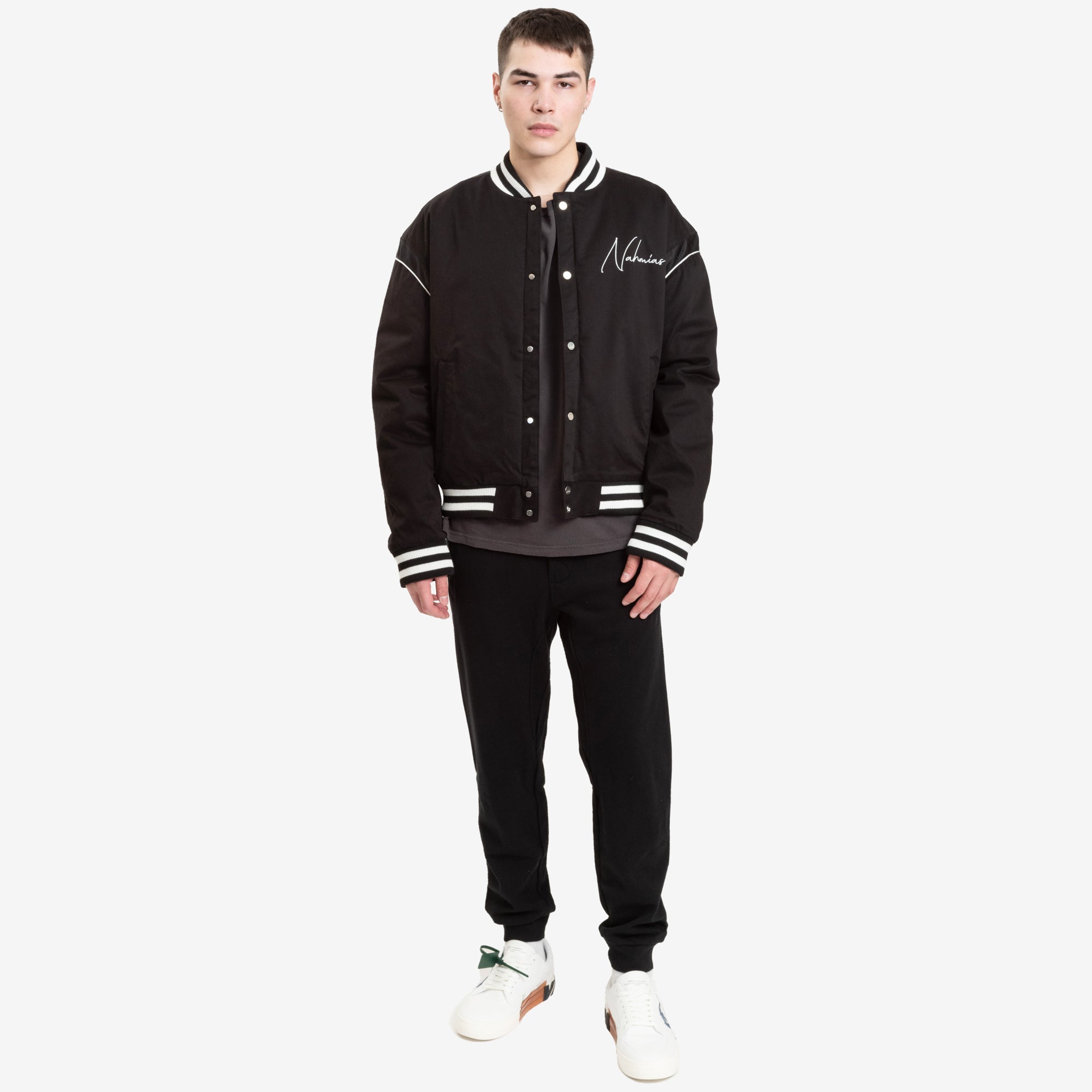 Nahmias California Varsity Jacket Black - 2