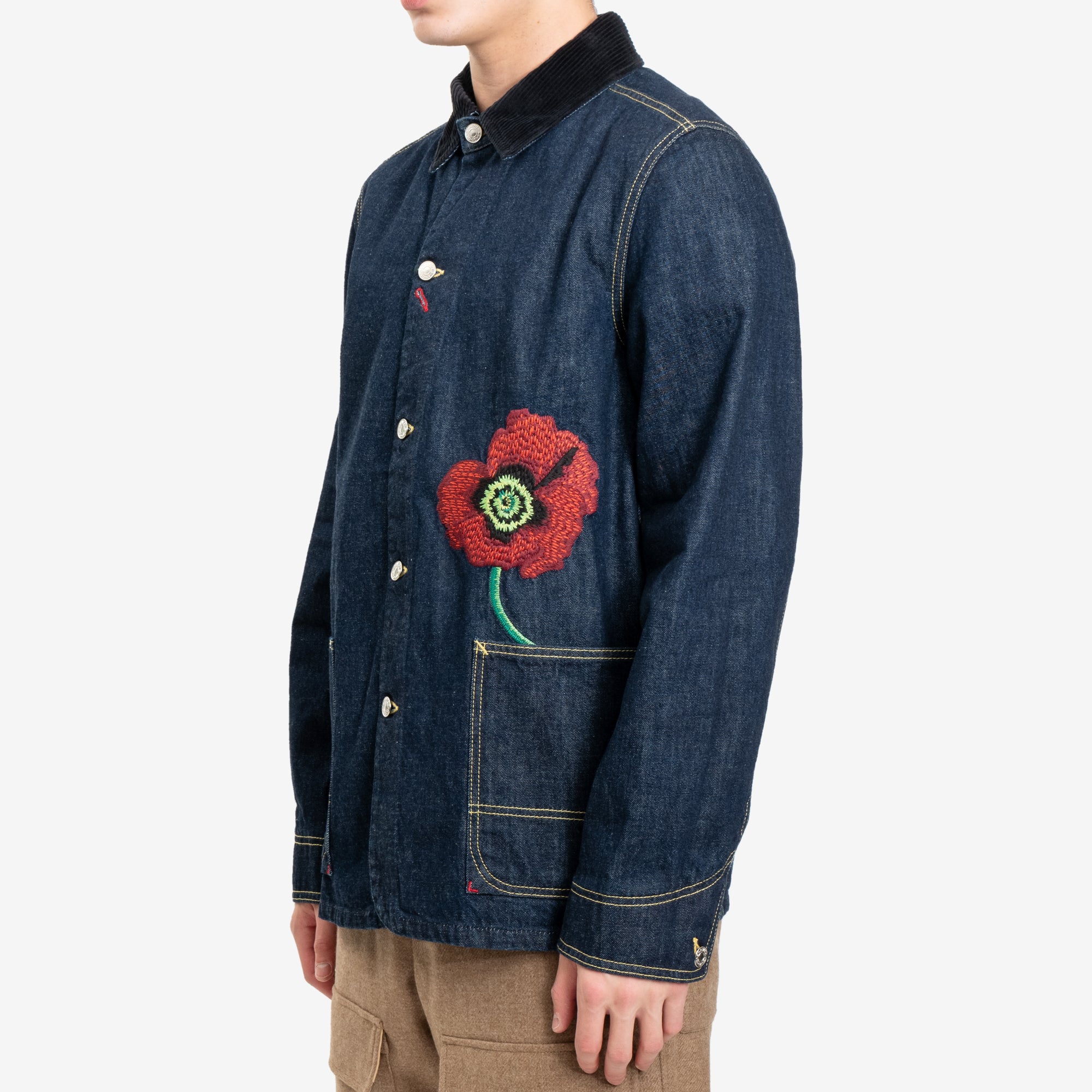 Kenzo Poppy Workwear Denim Jacket Ink - 3