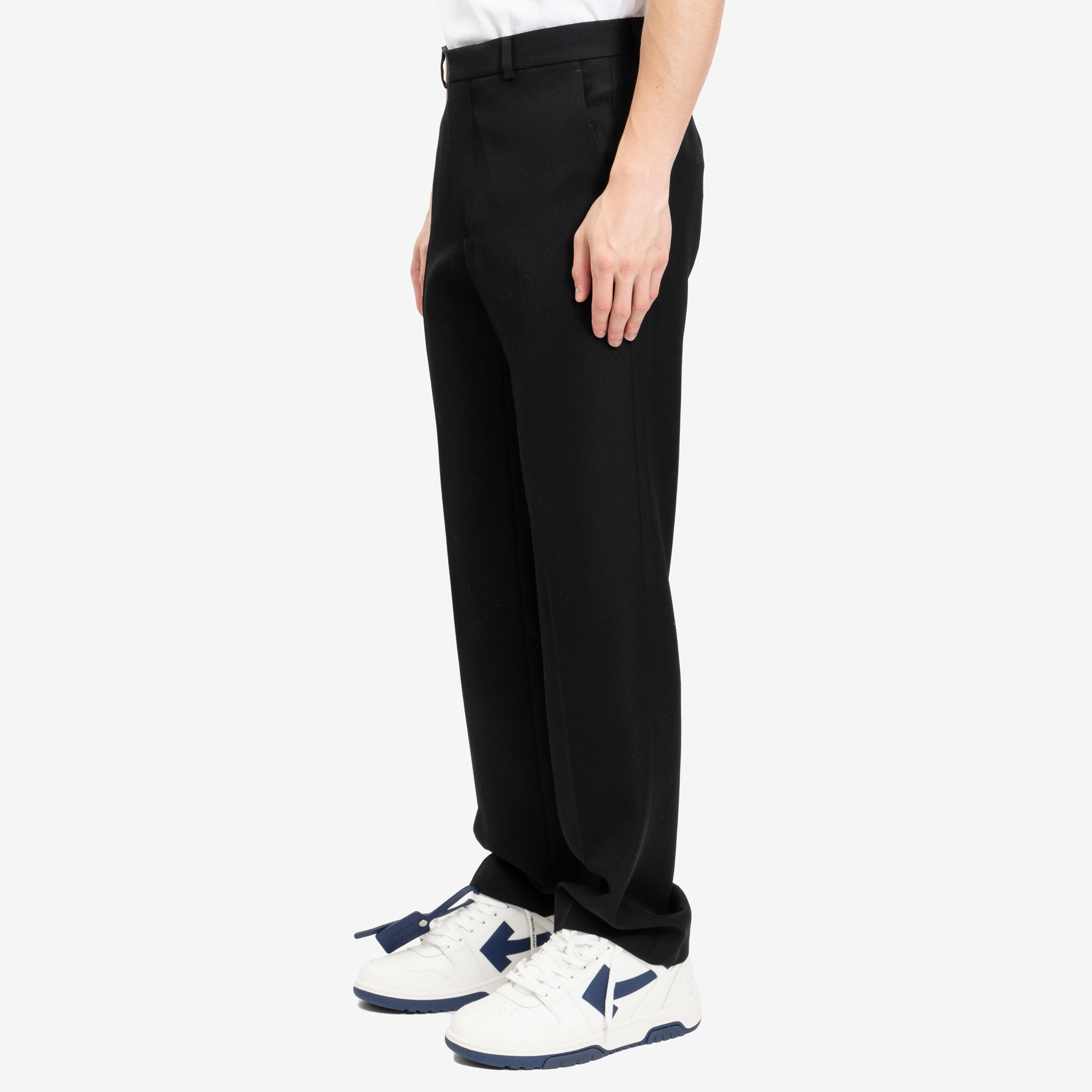 Casablanca Slim Wool Trousers Black - 3