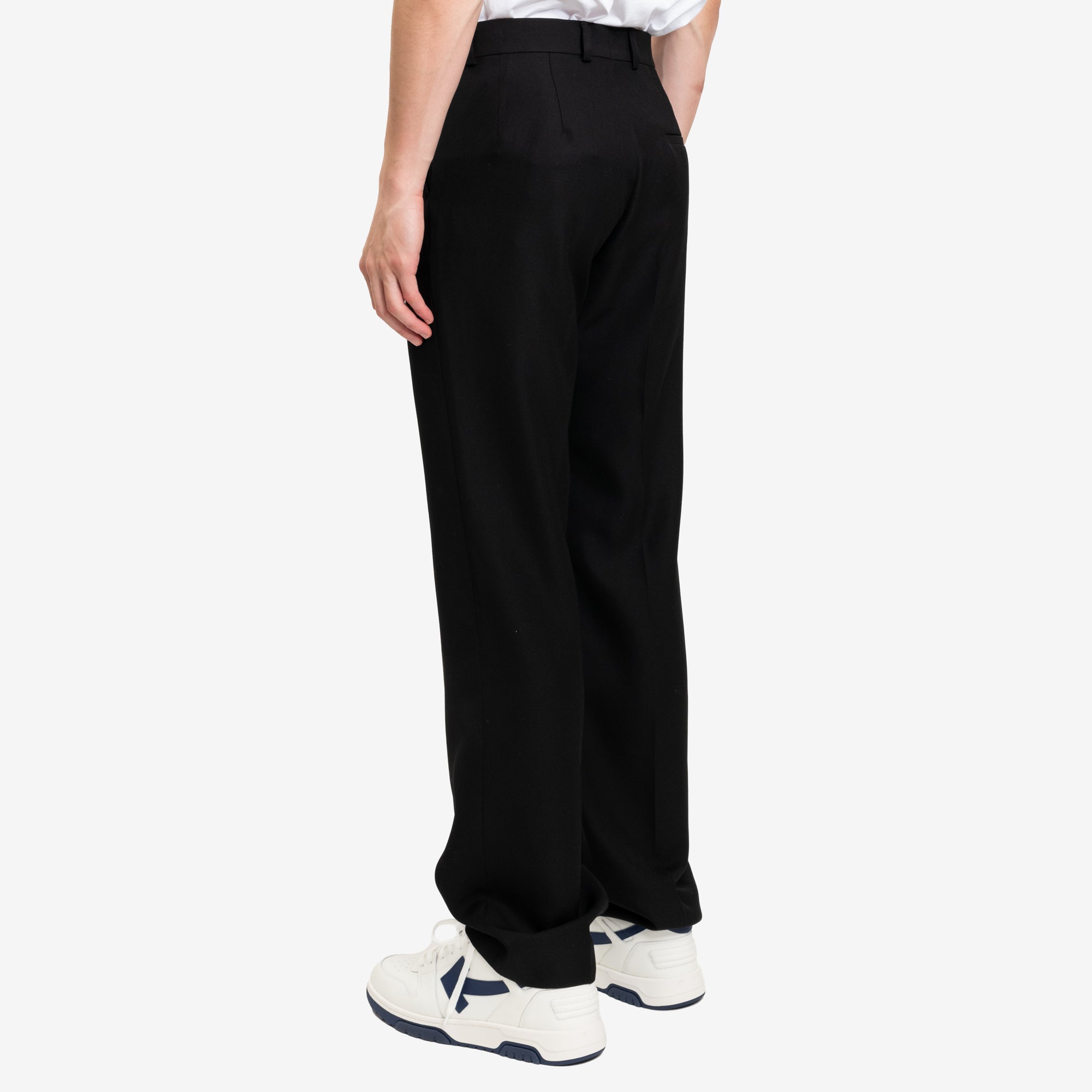 Casablanca Slim Wool Trousers Black - 4
