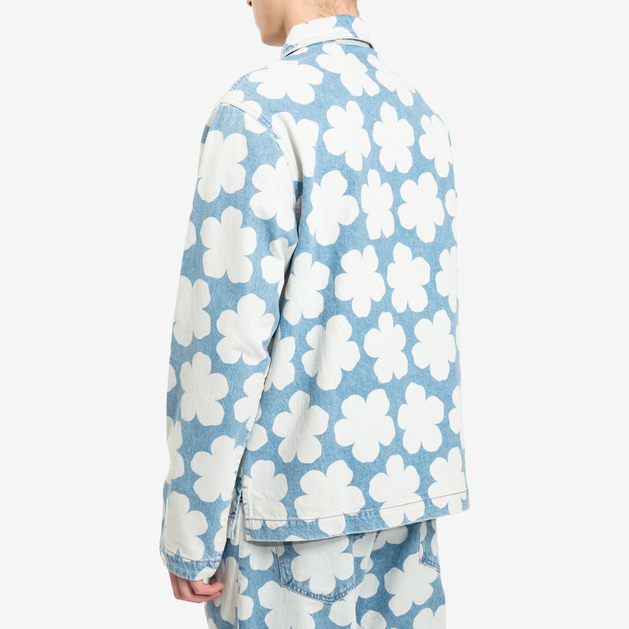 Kenzo Hana Dots Denim Overshirt Light Blue - 4