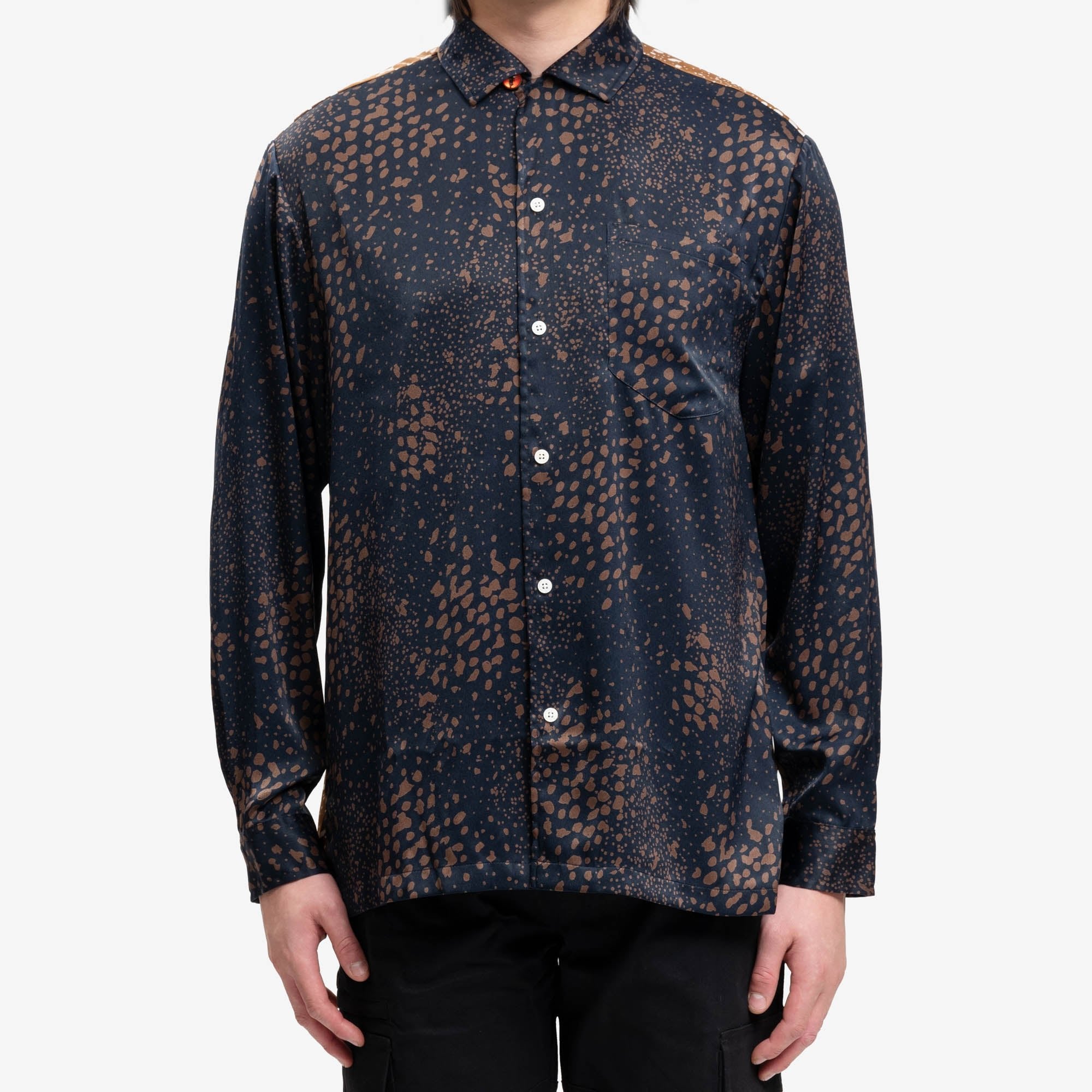 CLOT Open Collar Shirt Black - 1