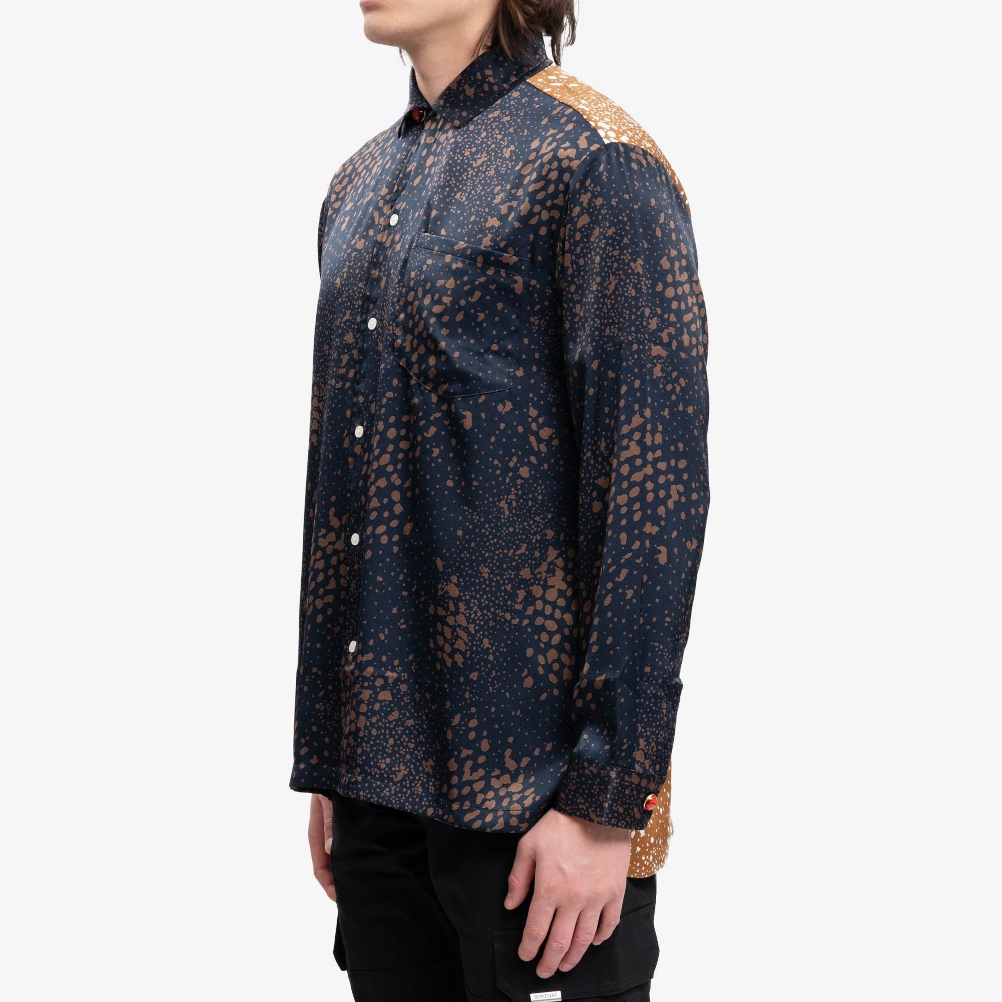 CLOT Open Collar Shirt Black - 3