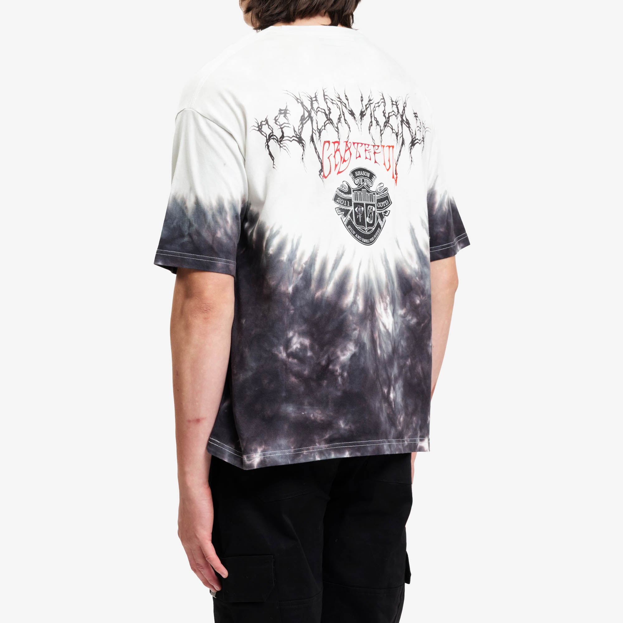 Children of the Discordance Gothic Hand Dyed T-Shirt Beige - 4