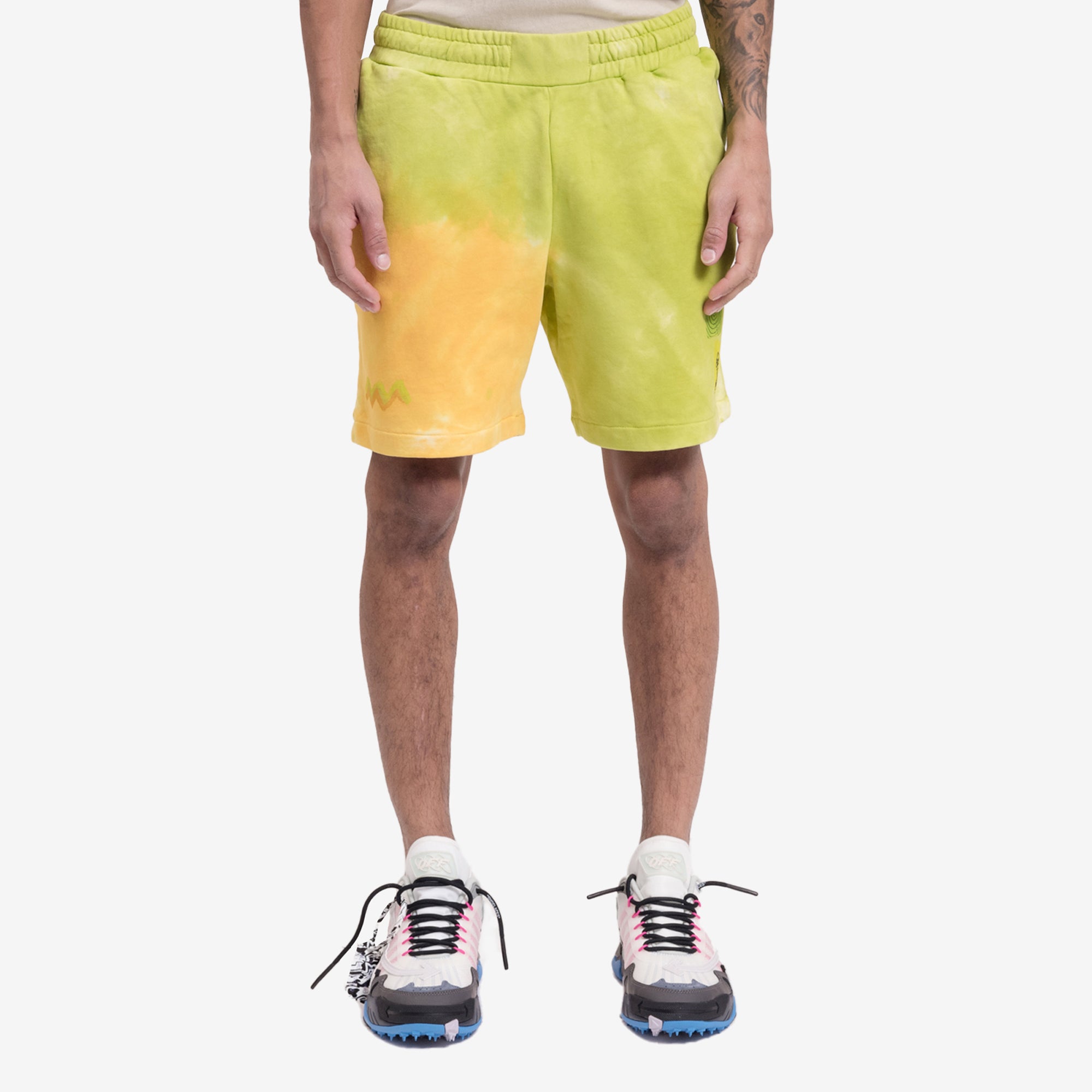 Alexander McQueen McQ Bee Happy Sweatshorts Leafy Shrub - 1